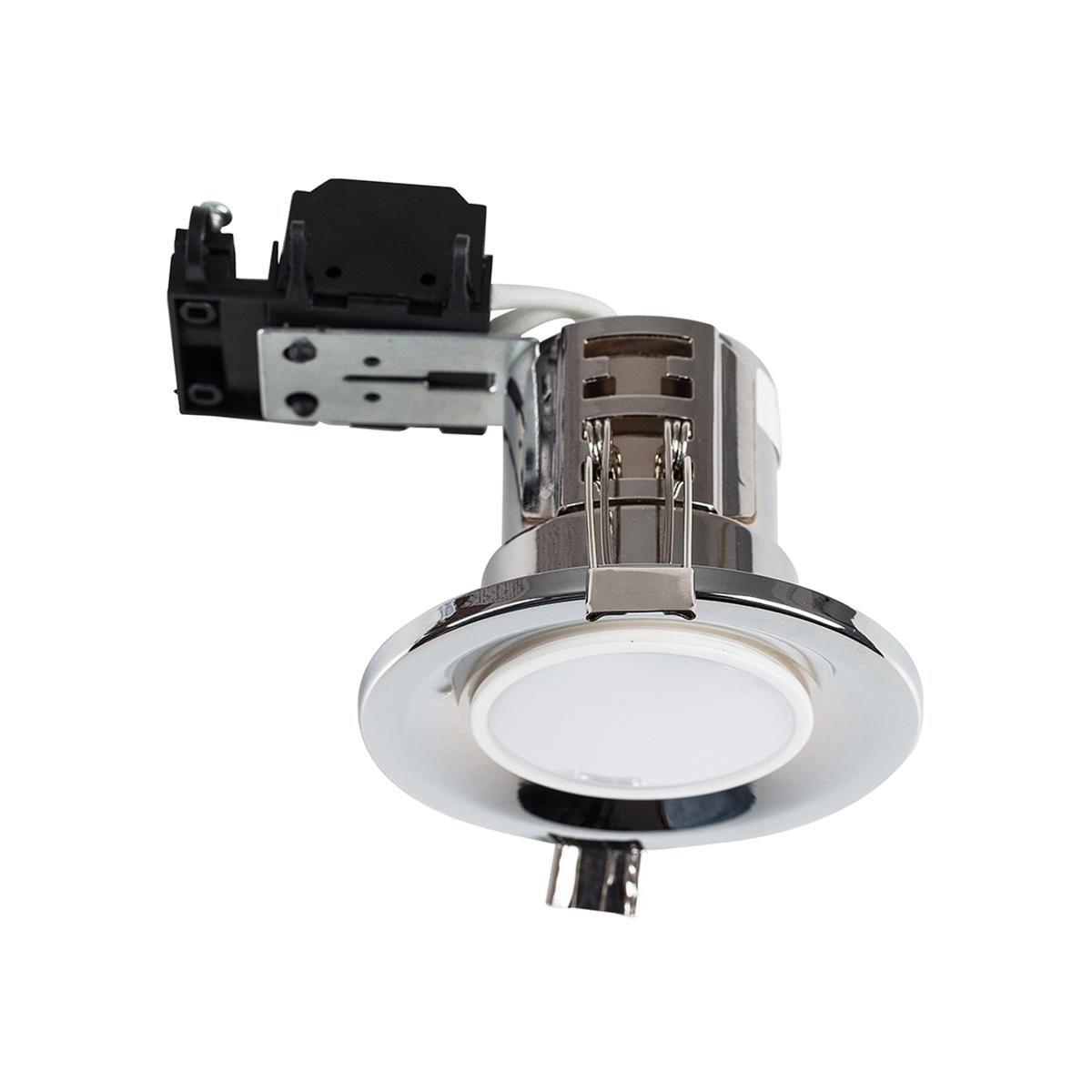 Downlight Fire Rated Ceiling Light Fitting Single Pack - Silver / 7W