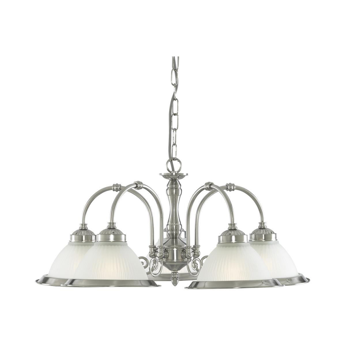 American Diner 5 Light Pendant - Silver