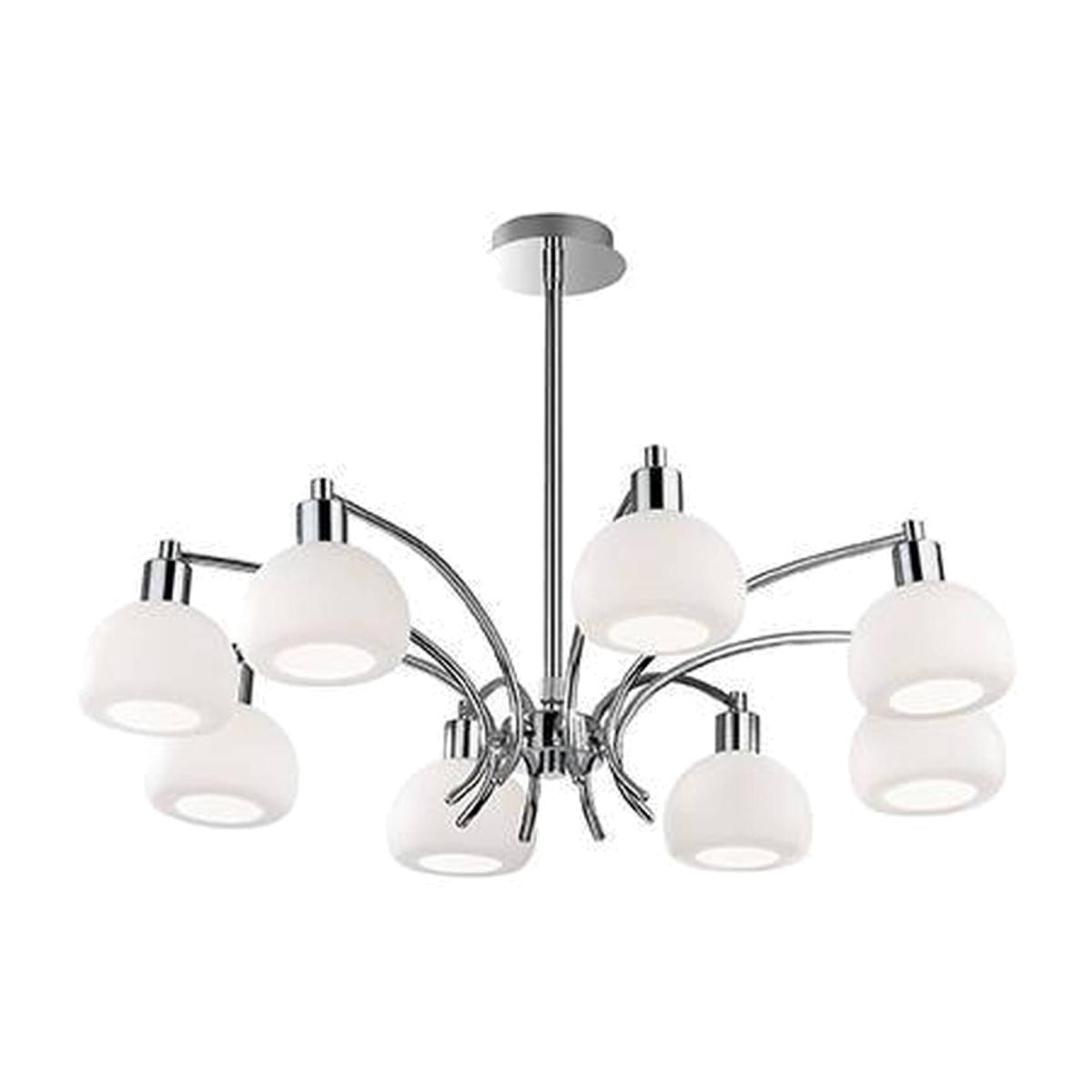 Tokyo 8 Light Multi Arm Ceiling Pendant - Chrome