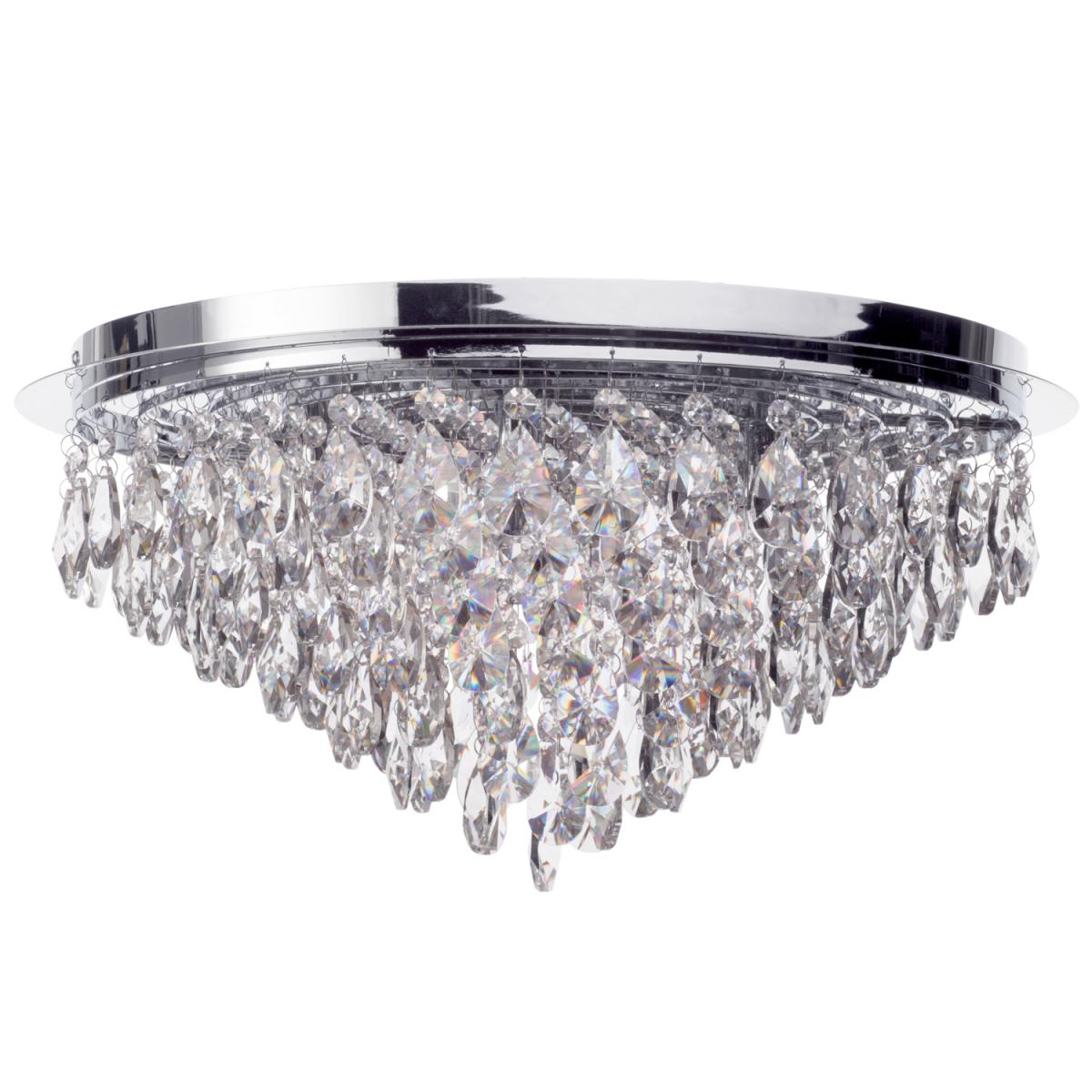 Crystal Flush Ceiling Light - Chrome – image 4