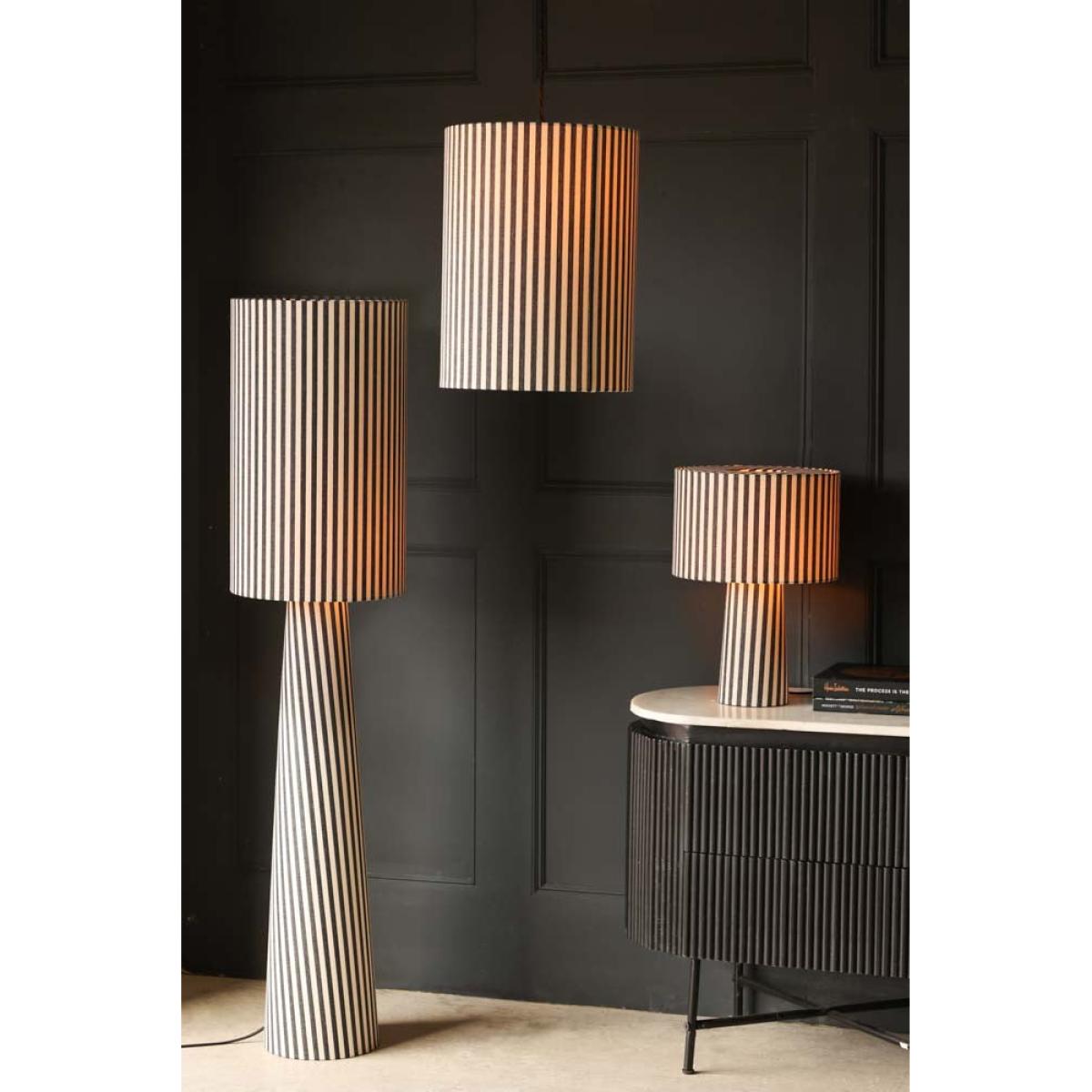 Black & White Stripe Ceiling Light Shade – image 6