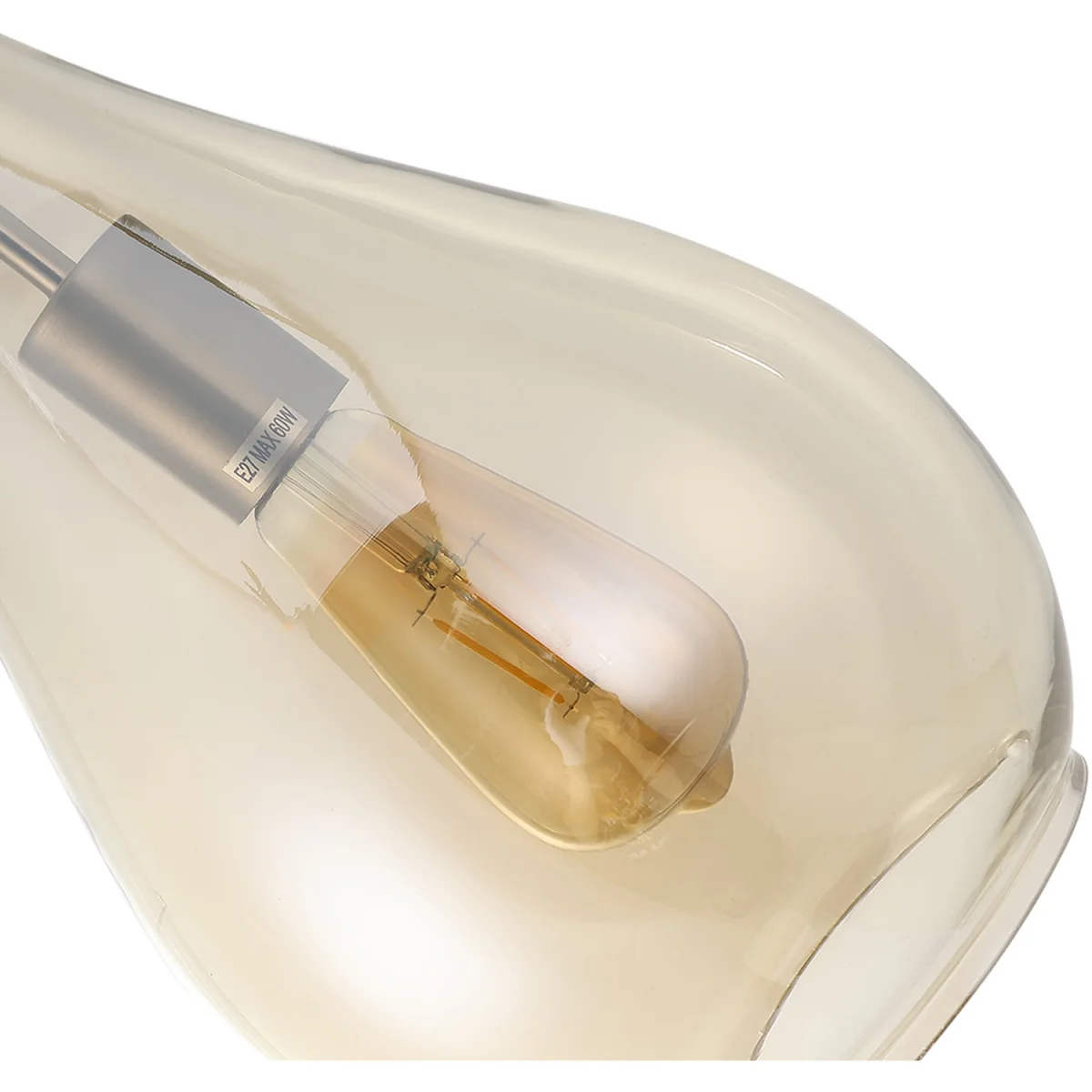 Droplet Glass Pendant Light Fixture - Clear – image 4