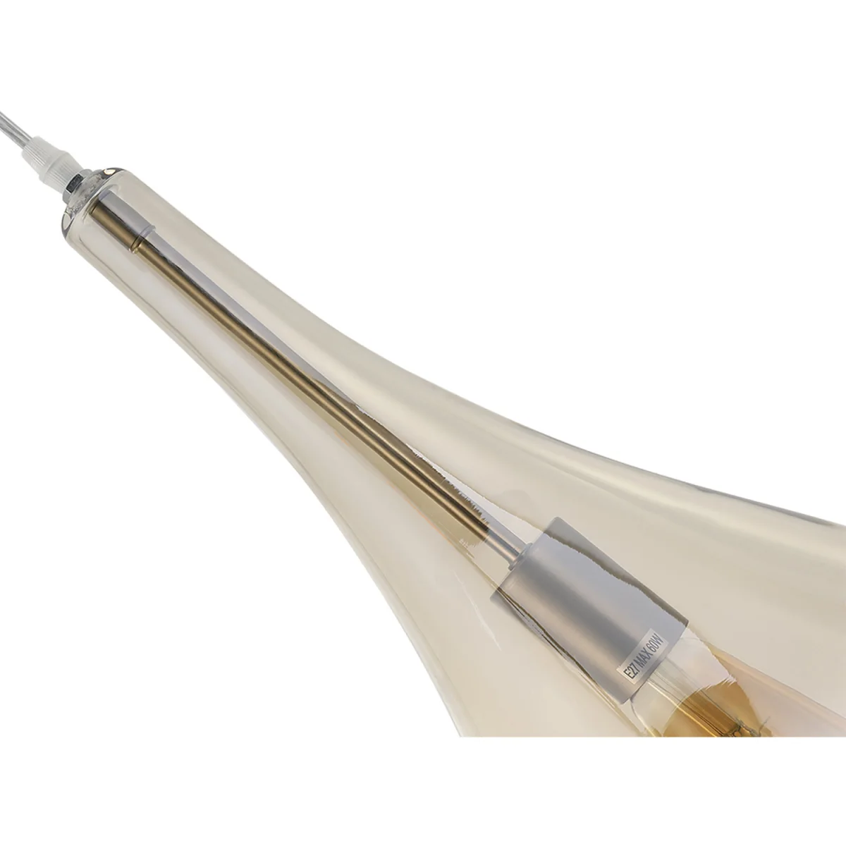 Droplet Glass Pendant Light Fixture - Clear – image 5