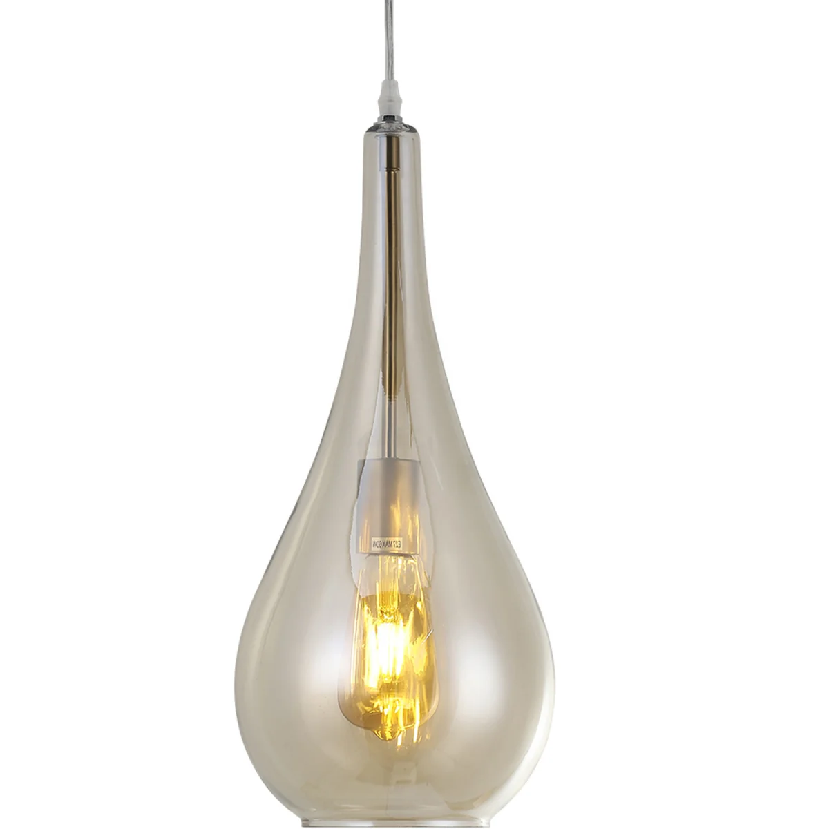 Droplet Glass Pendant Light Fixture - Clear – image 8