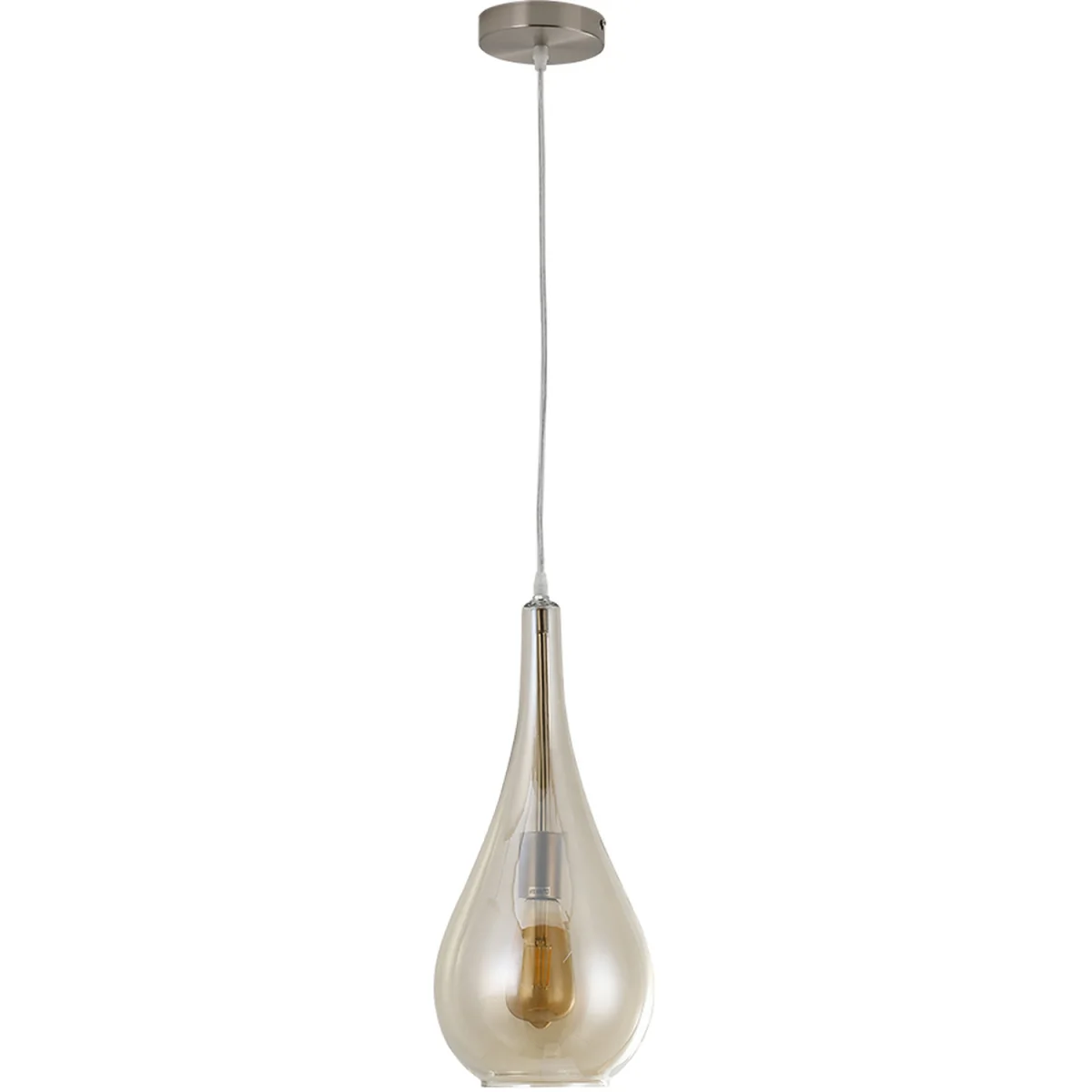 Droplet Glass Pendant Light Fixture - Clear – image 9