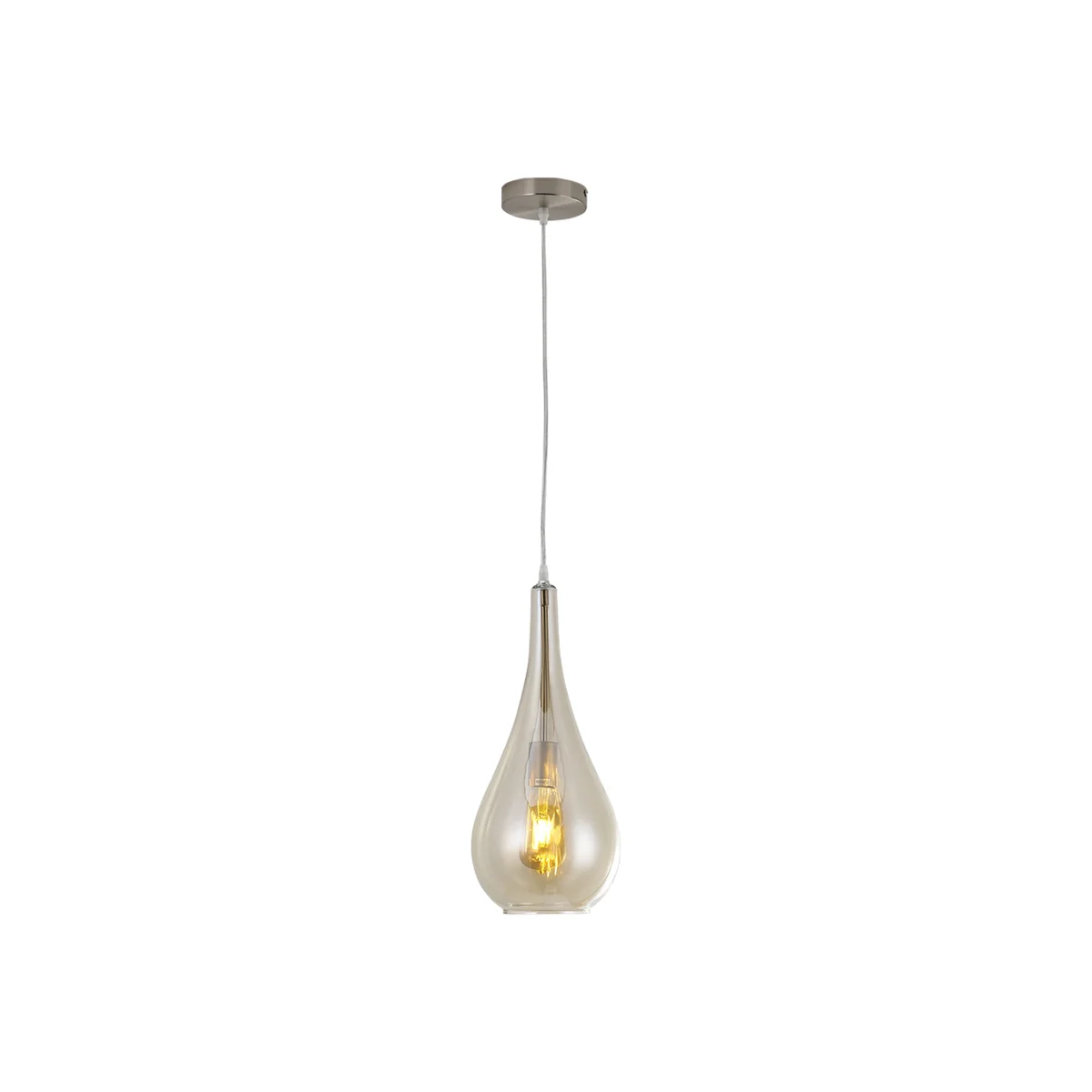 Droplet Glass Pendant Light Fixture - Clear – image 1