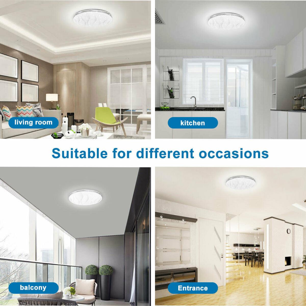 12W LED Integrated Ceiling Light Flush Light cold white 26cm - White – image 2
