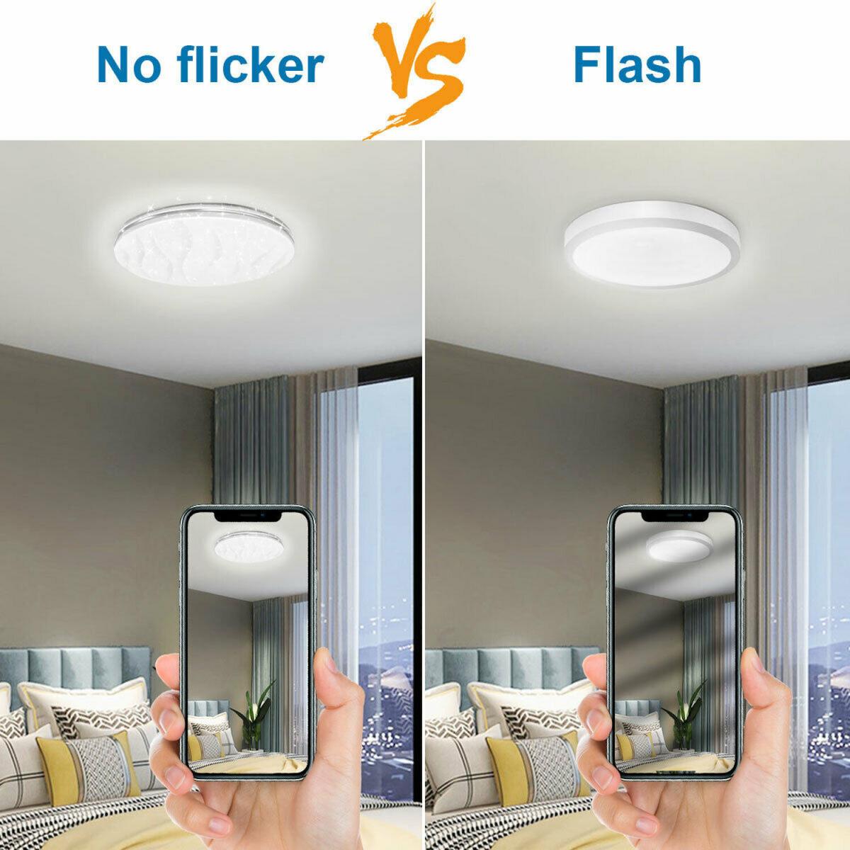 12W LED Integrated Ceiling Light Flush Light cold white 26cm - White – image 3