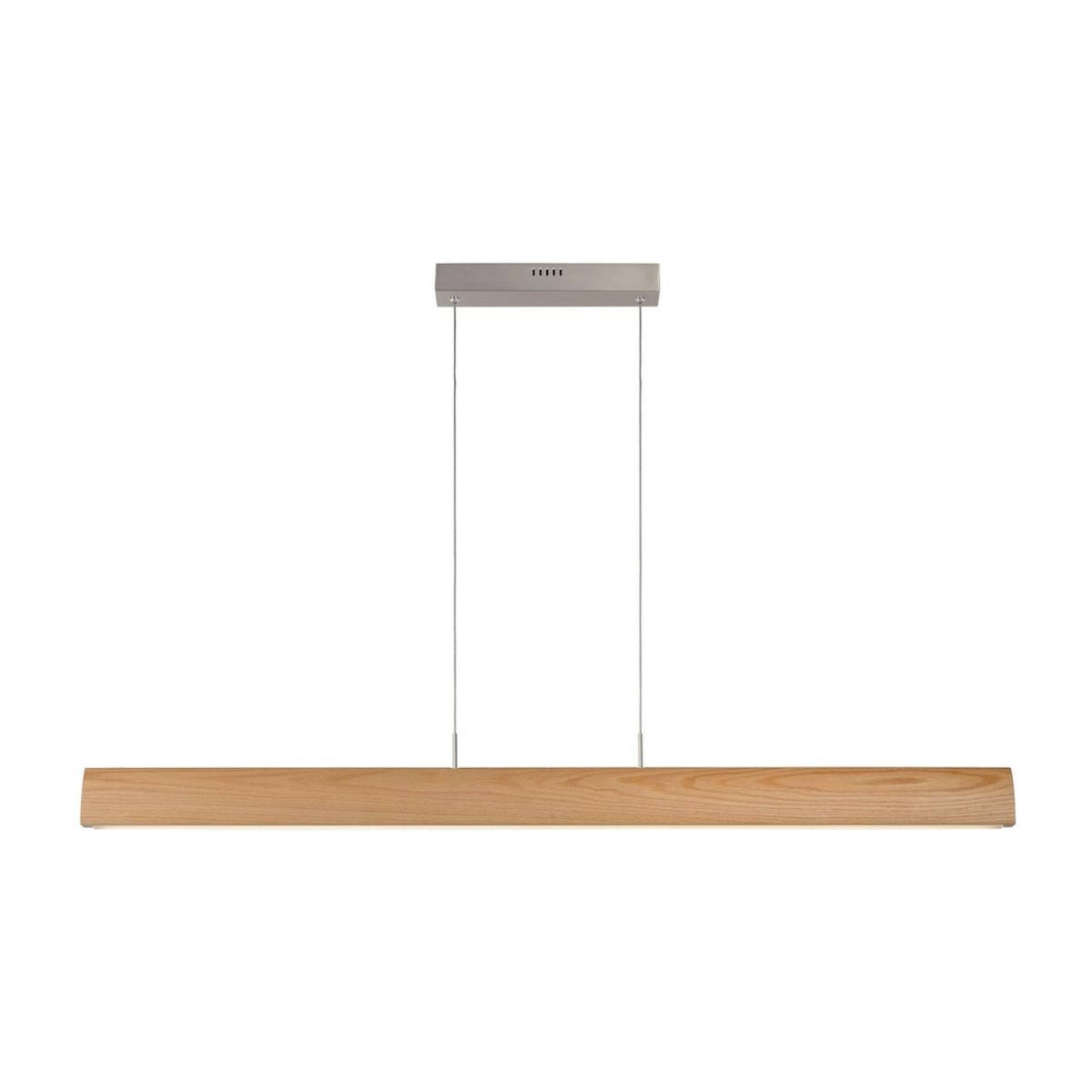 Sytze Modern Pendant Light Light Wood - Satin Chrome