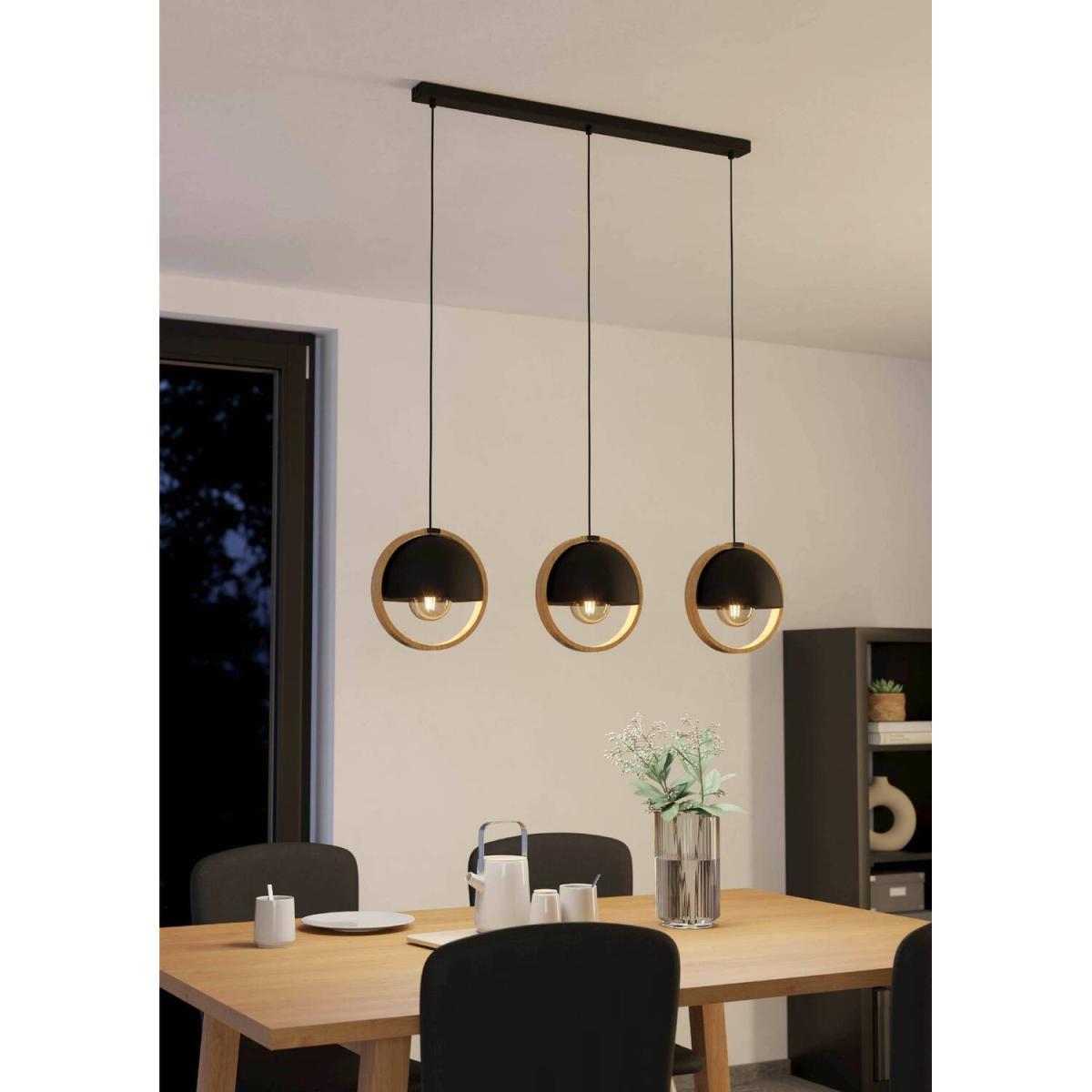 EGLO CALLOW Black 3 light Pendant - Black – image 2