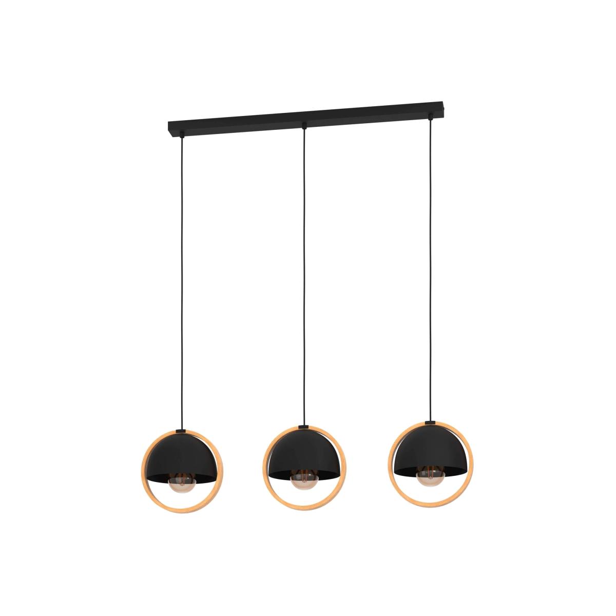 EGLO CALLOW Black 3 light Pendant - Black – image 1