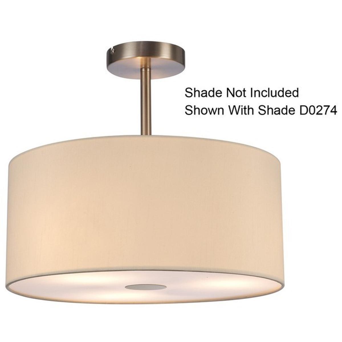 Baymont Satin Nickel 3 Light E27 Semi Flush Ceiling Fixture - Satin Nickel – image 4