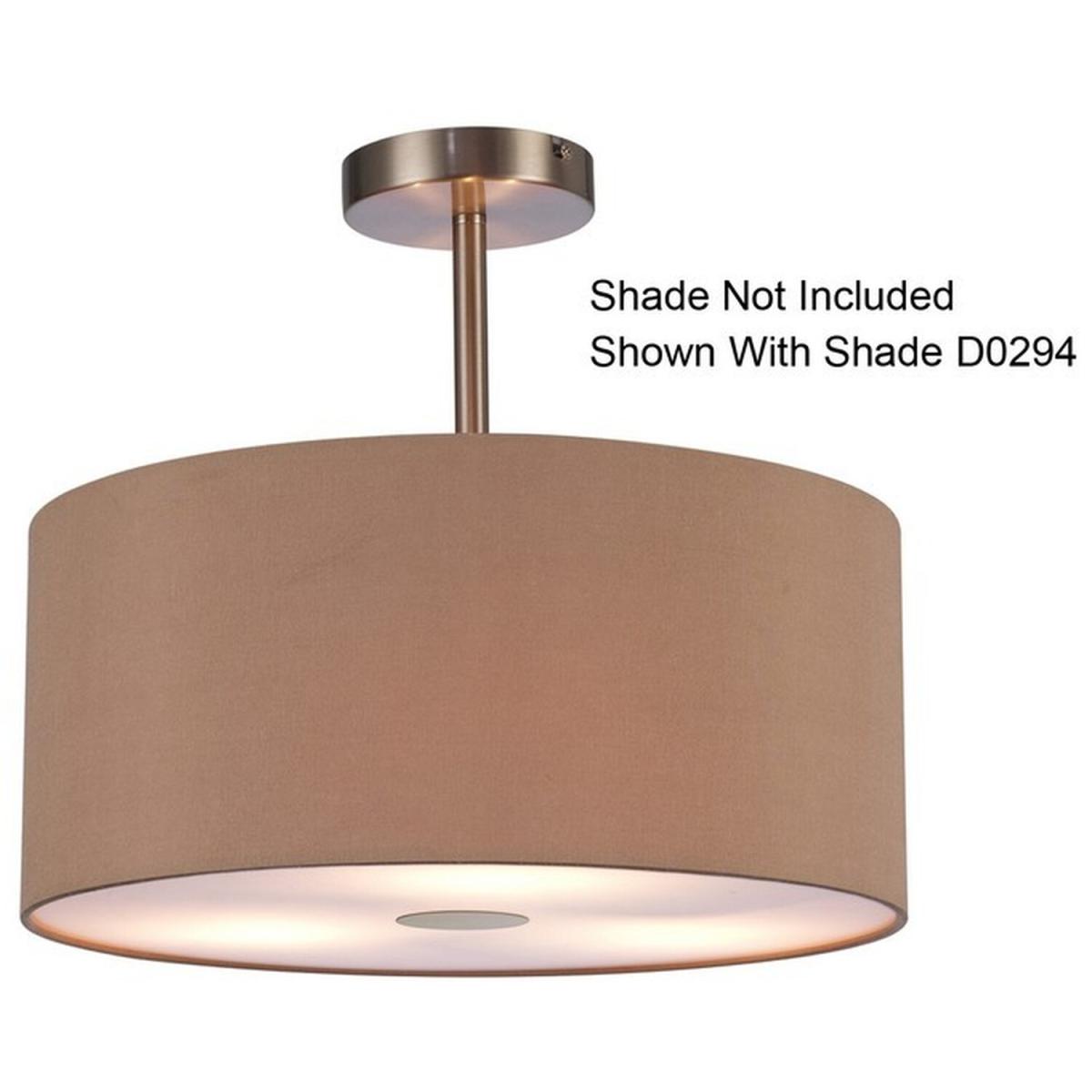 Baymont Satin Nickel 3 Light E27 Semi Flush Ceiling Fixture - Satin Nickel – image 6