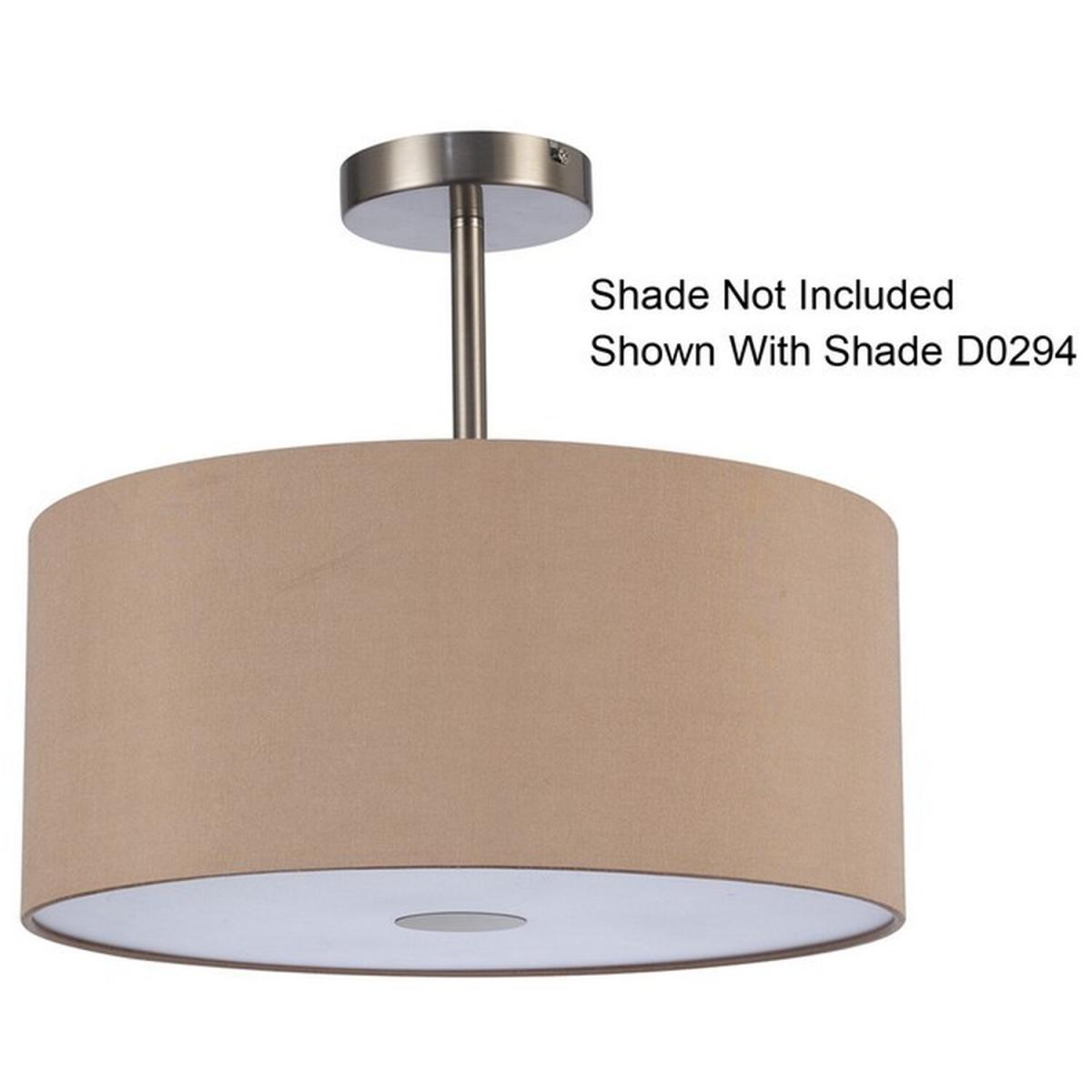 Baymont Satin Nickel 3 Light E27 Semi Flush Ceiling Fixture - Satin Nickel – image 7