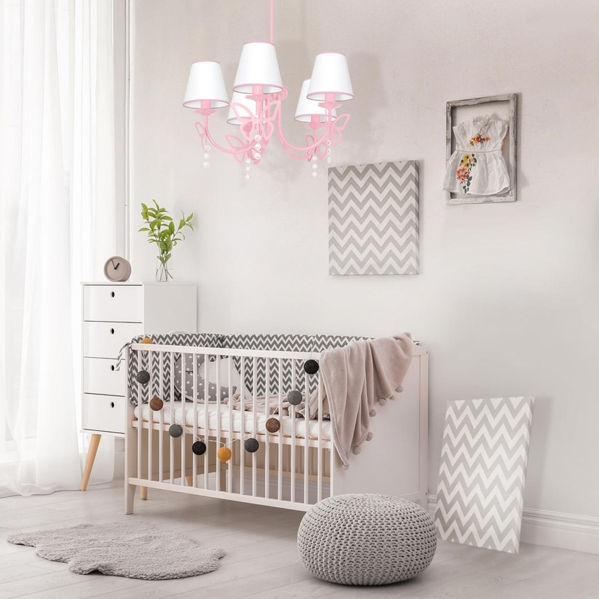 Milagro Chandelier Charlotte Pink 5XE14 - Pink – image 2