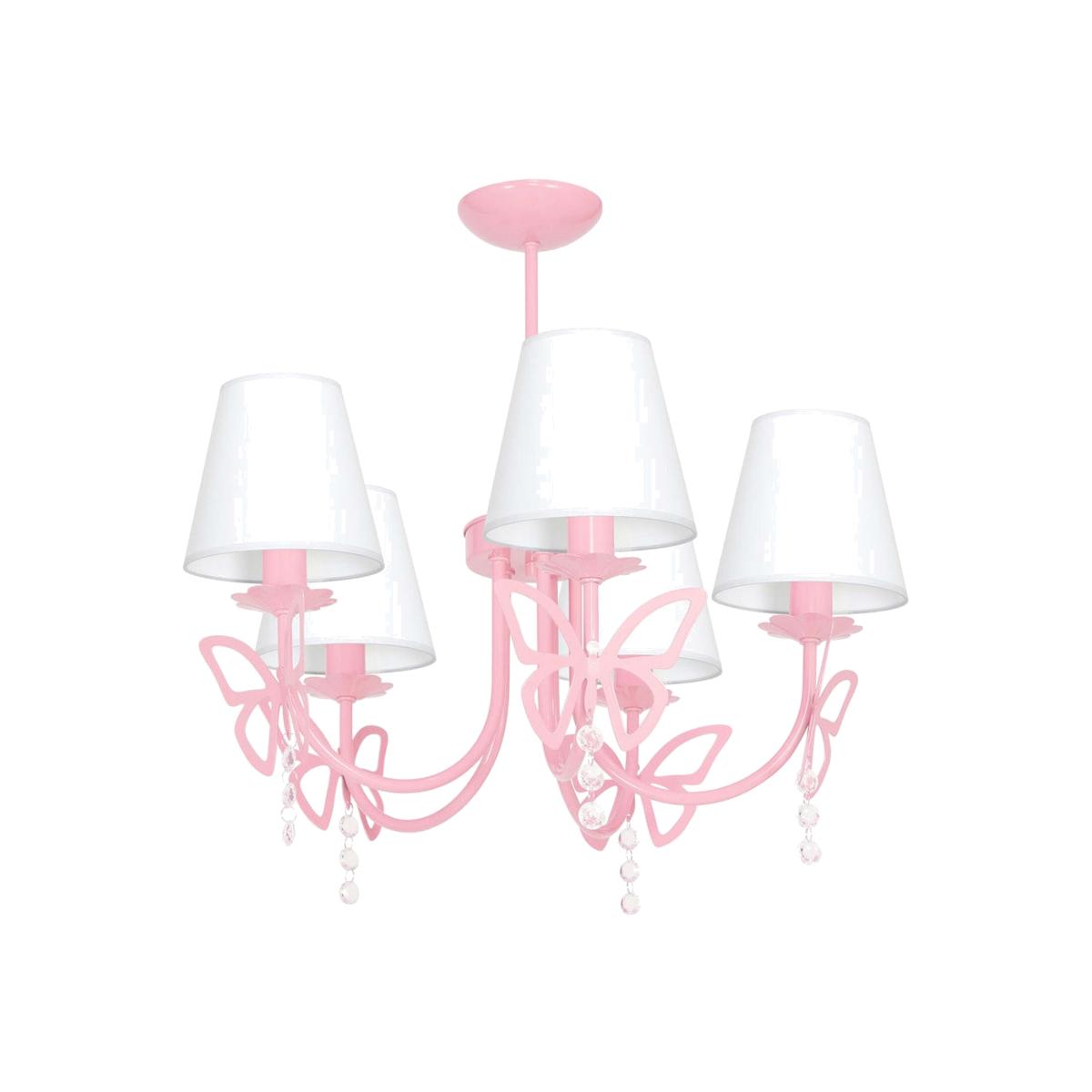 Milagro Chandelier Charlotte Pink 5XE14 - Pink – image 1