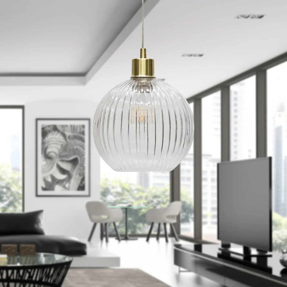 Carss Satin Brass Ceiling Pendant Flex Suspension Kit For Shades - Satin Brass – image 3