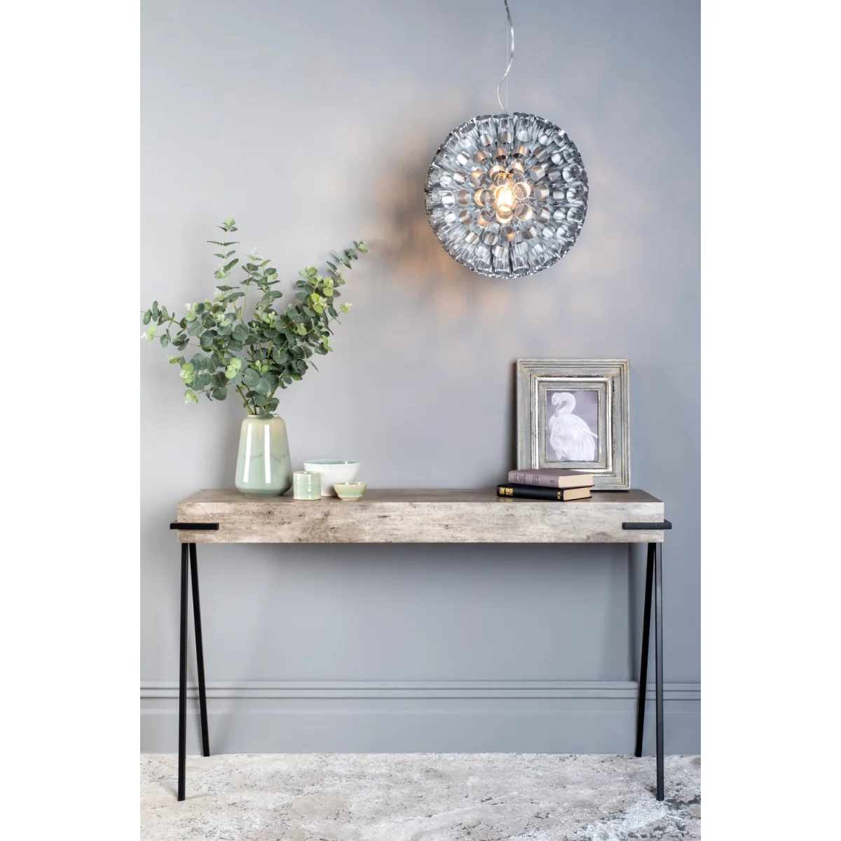 Serafina Small Pendant Brushed Chrome – image 3