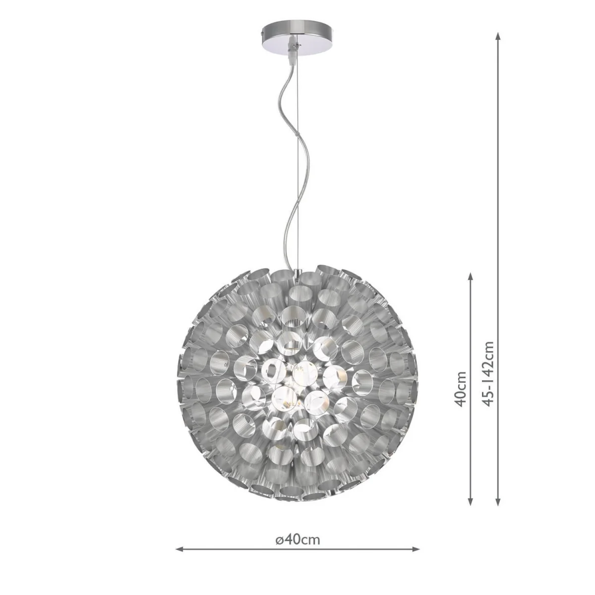 Serafina Small Pendant Brushed Chrome – image 4