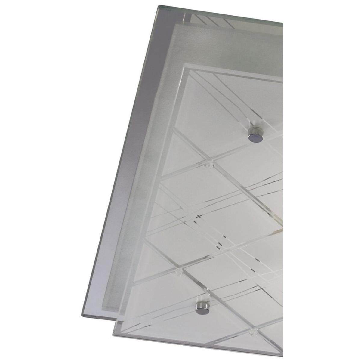 Aries Flush Ceiling Square 2 Light Medium Polished Chrome, Glass - Polished Chrome – image 4