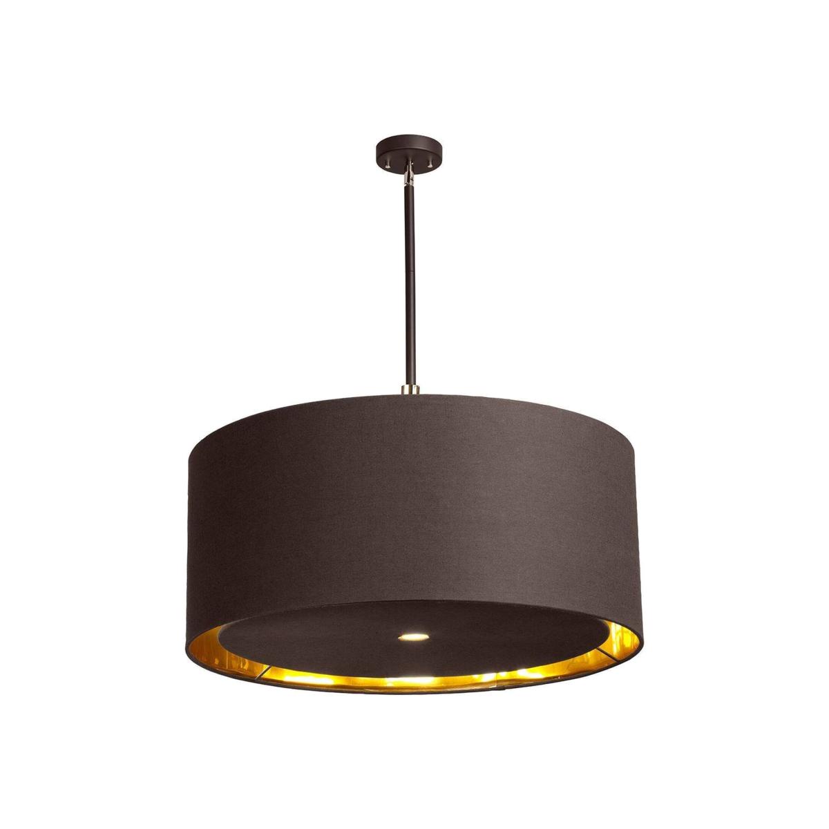 Balance 4 Light Large Round Ceiling Pendant Light Brown, Polished Brass, E27 - Brown – image 1