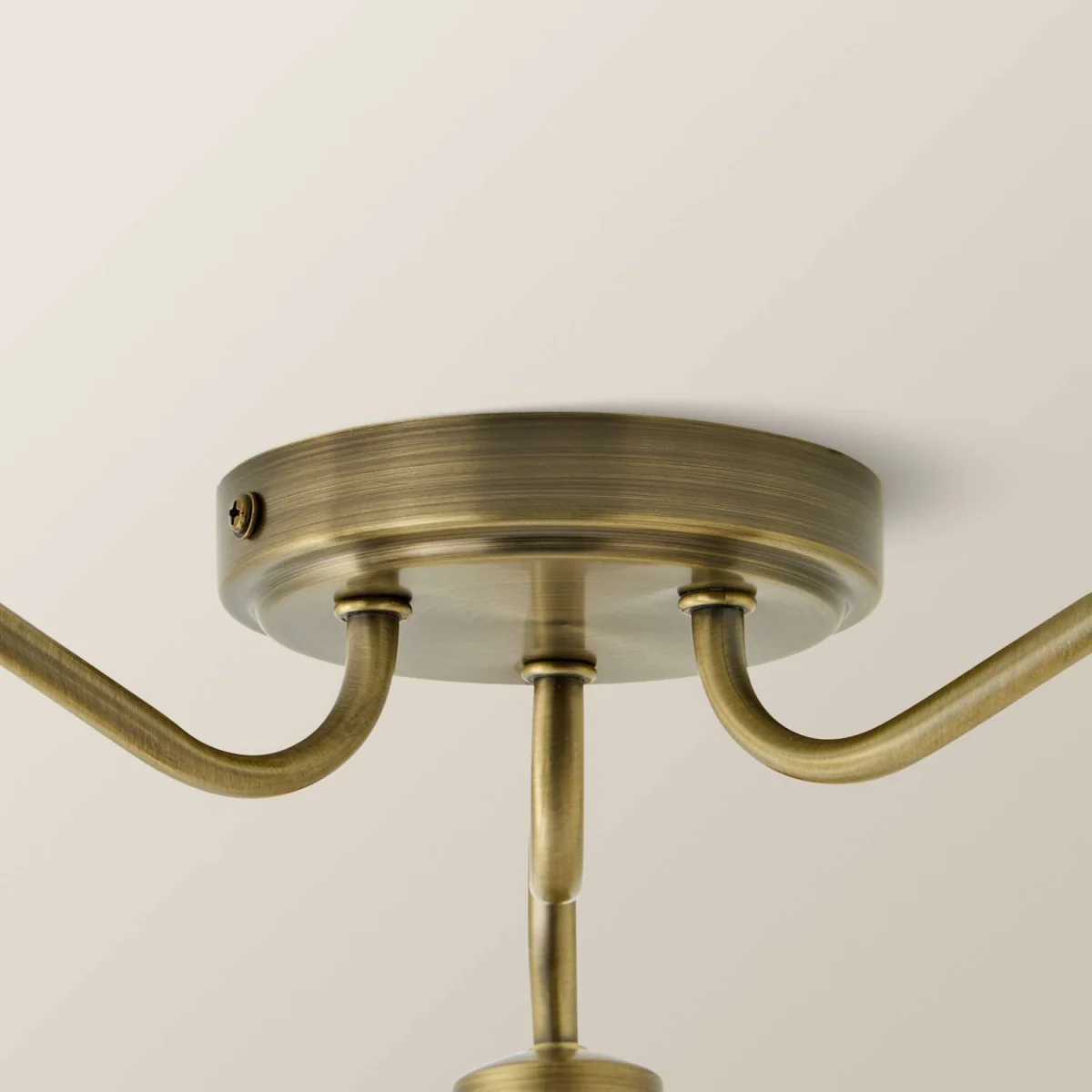 Bourton 3 Arm Ceiling Light wth Ribbed Dome Shades - Brushed Gold – image 6