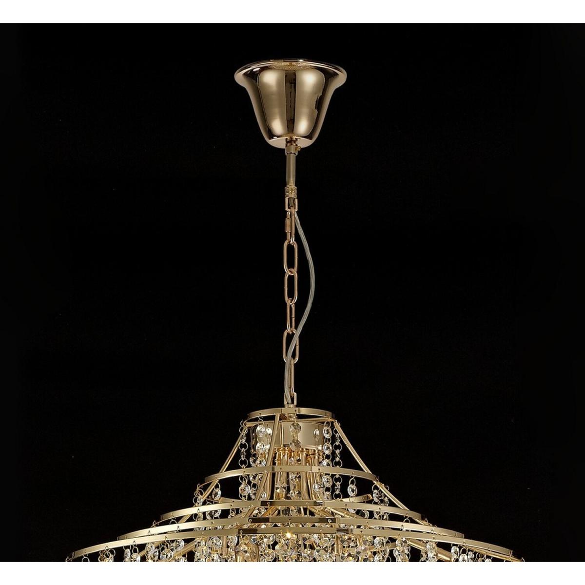 Inina Tall Ceiling Pendant 9 Light E14 French Gold, Crystal - French Gold – image 3