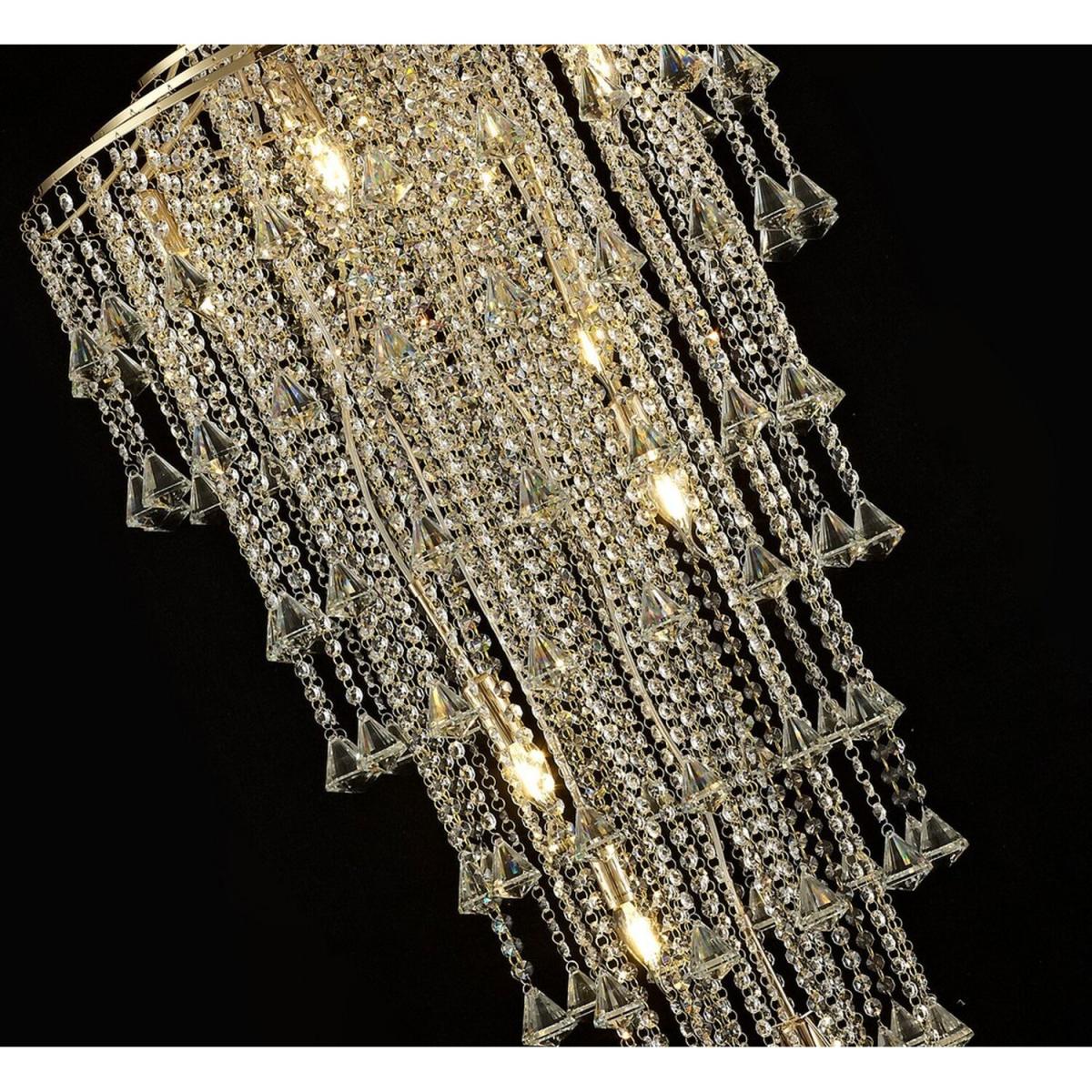 Inina Tall Ceiling Pendant 9 Light E14 French Gold, Crystal - French Gold – image 4