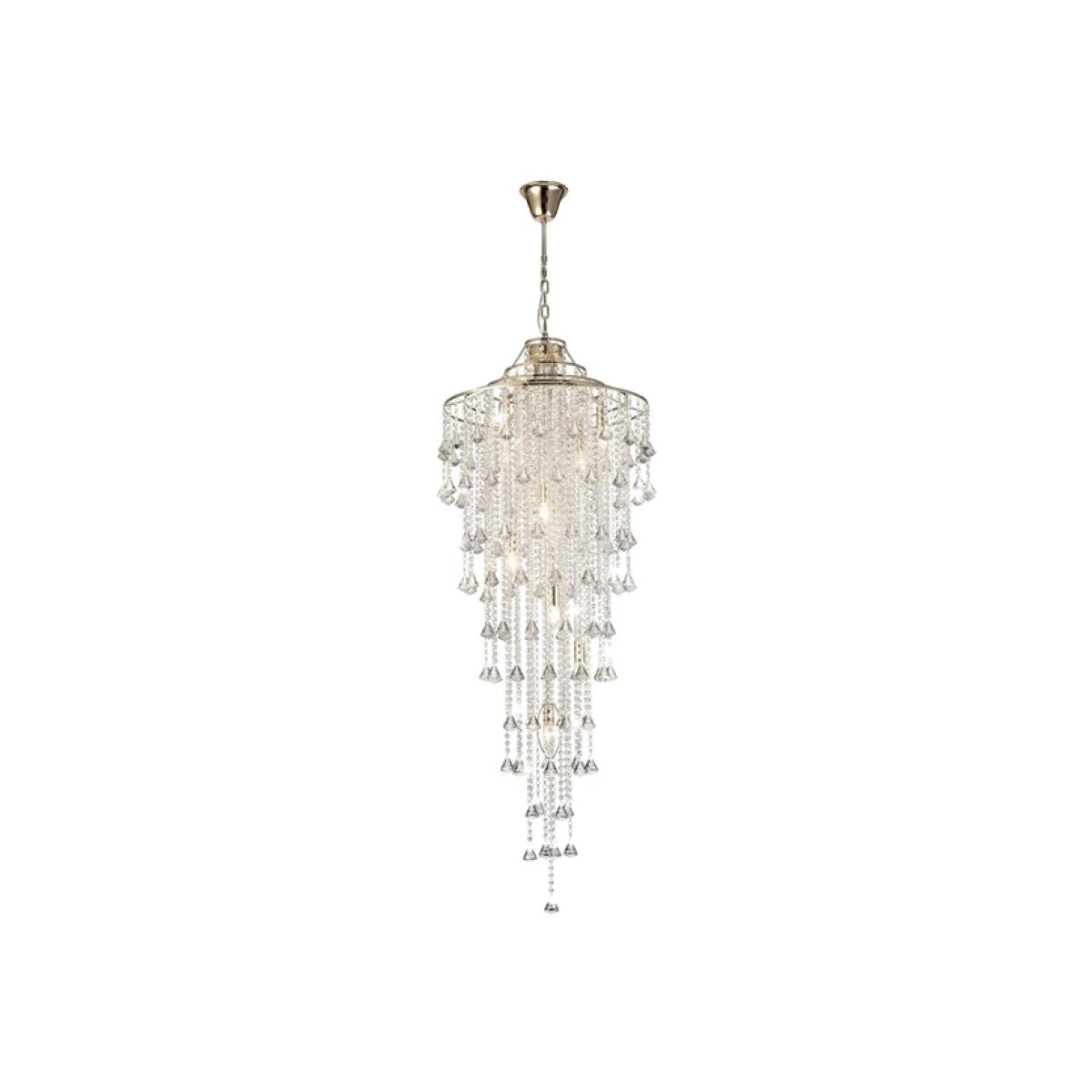 Inina Tall Ceiling Pendant 9 Light E14 French Gold, Crystal - French Gold – image 1