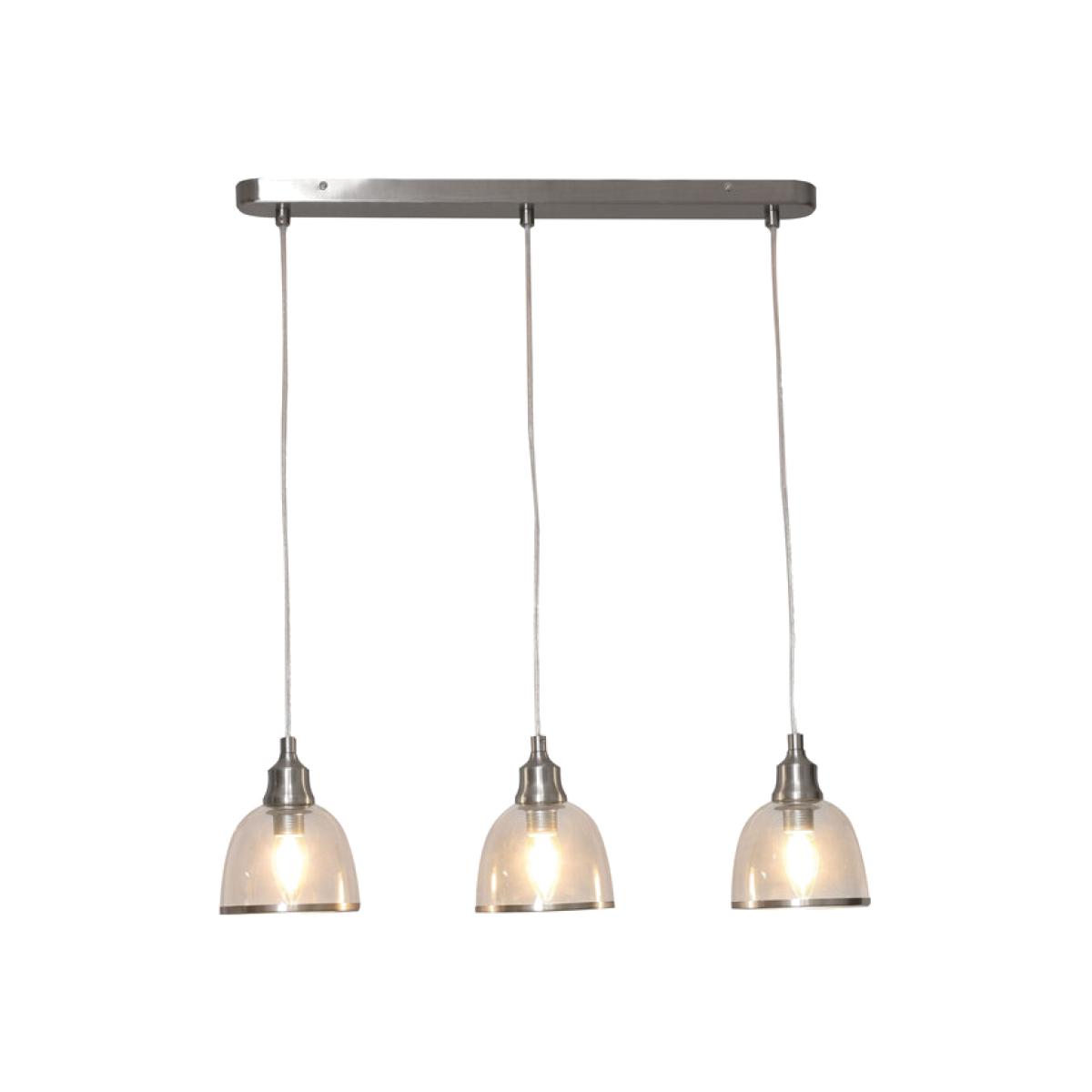 Cora 3 Light Flush Fitting - Nickel – image 1