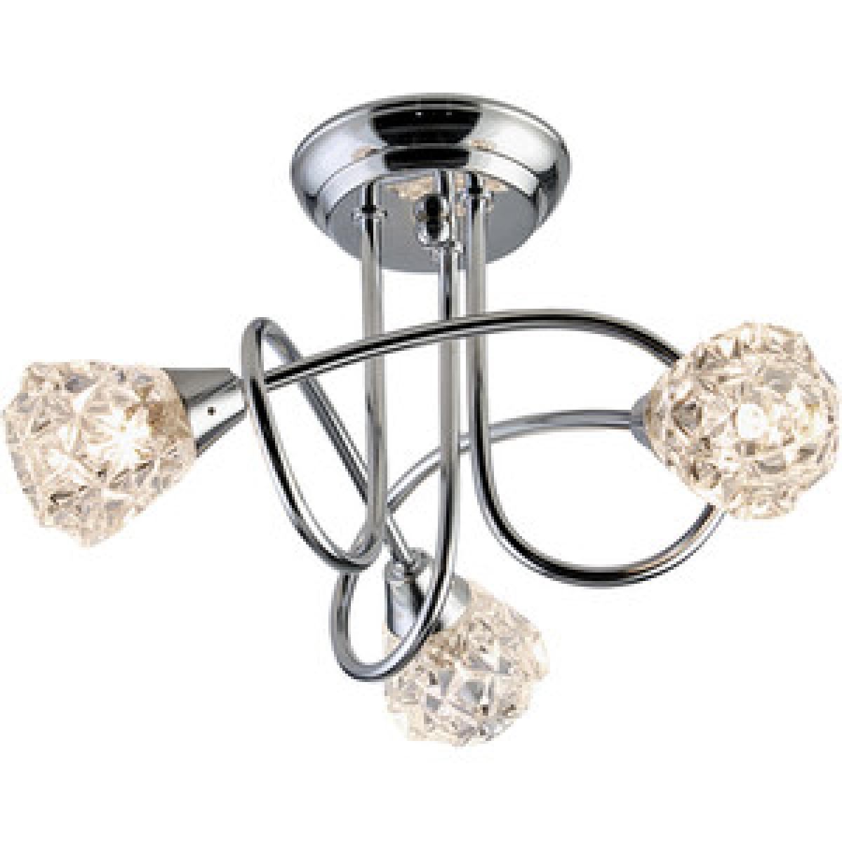 5 Light Chrome Ceiling With Clear Glass Shades – image 5