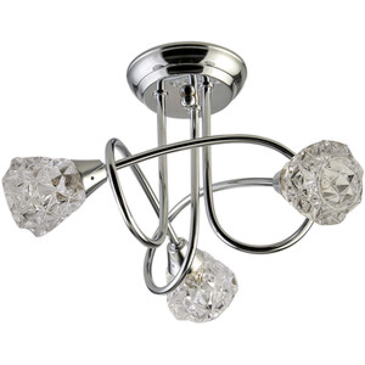 5 Light Chrome Ceiling With Clear Glass Shades – image 6