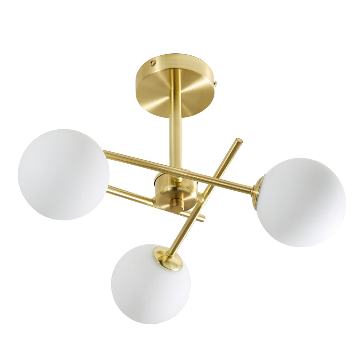 Estelle Cross Arm Bathroom Ceiling Light - Satin Brass – image 4