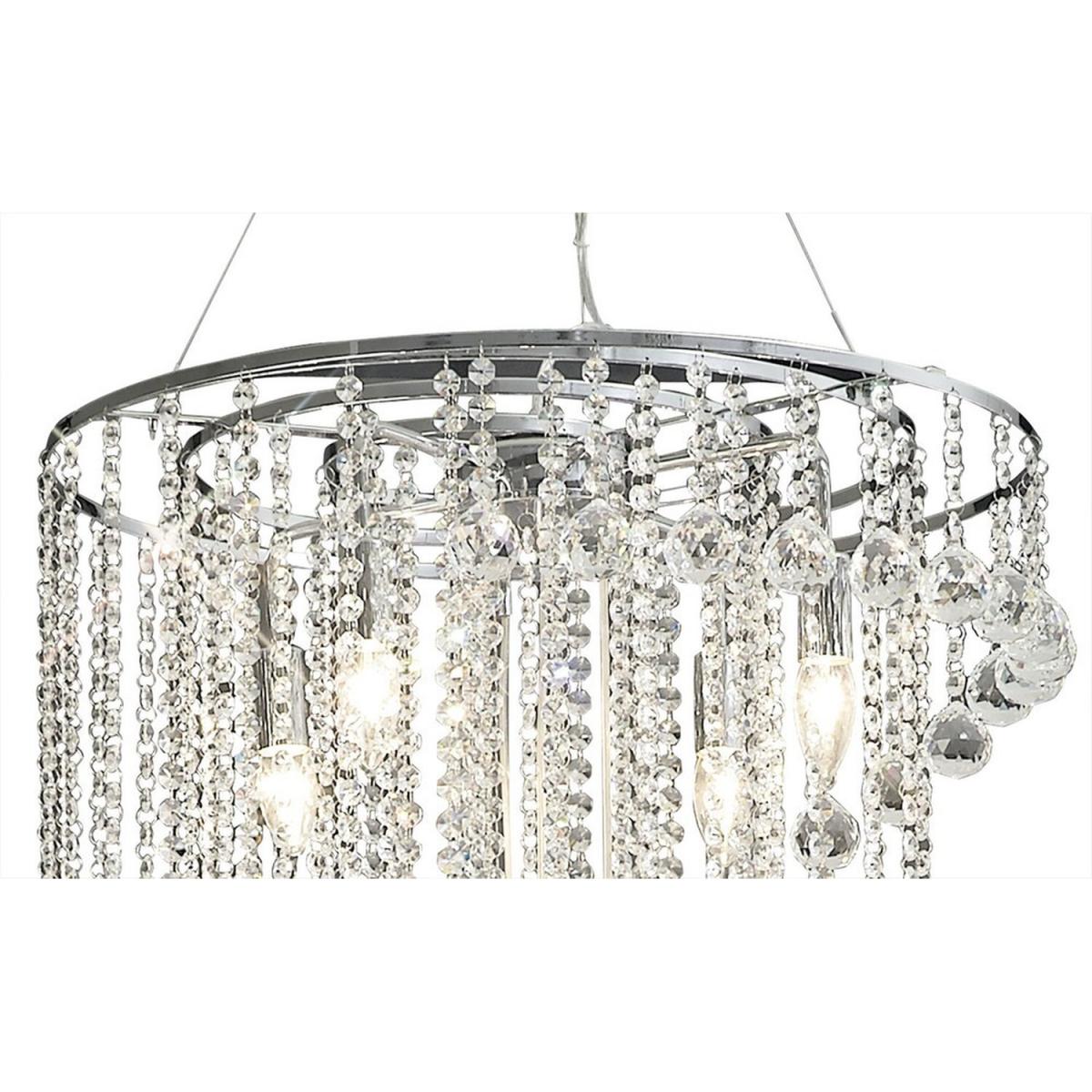 Atla Ceiling Pendant Spiral 9 Light Polished Chrome, Crystal - Polished Chrome – image 5