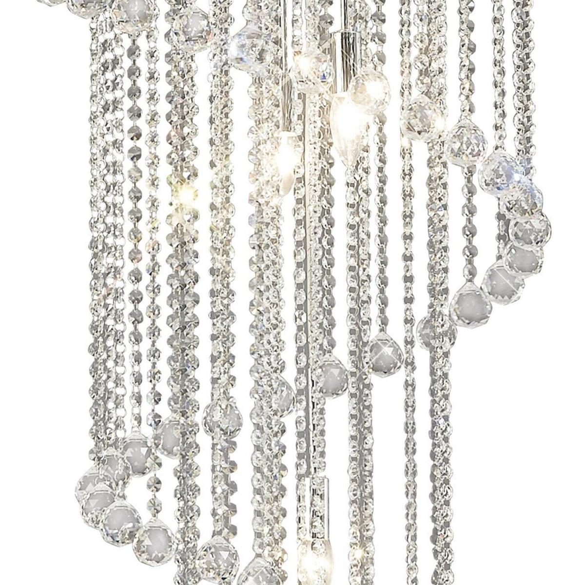 Atla Ceiling Pendant Spiral 9 Light Polished Chrome, Crystal - Polished Chrome – image 7