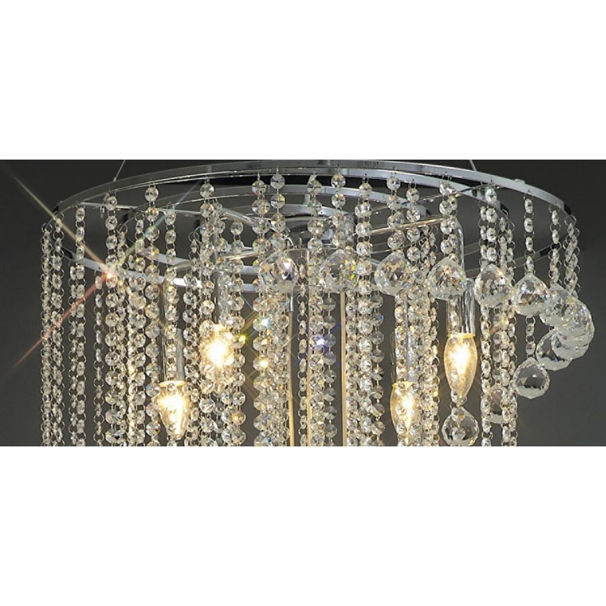 Atla Ceiling Pendant Spiral 9 Light Polished Chrome, Crystal - Polished Chrome – image 9