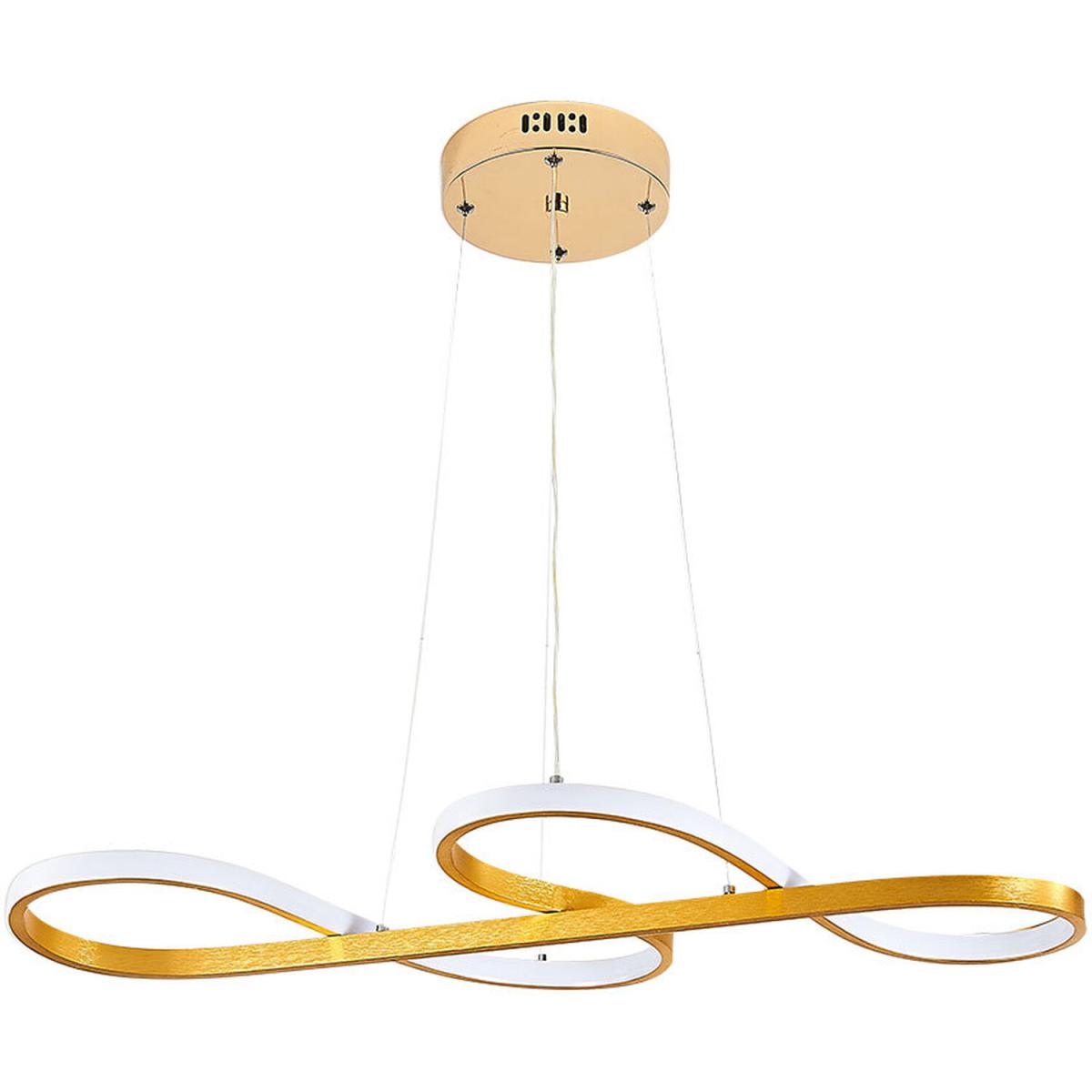 Gold LED Pendant Lighting - Gold / Cool White / 100cm – image 3