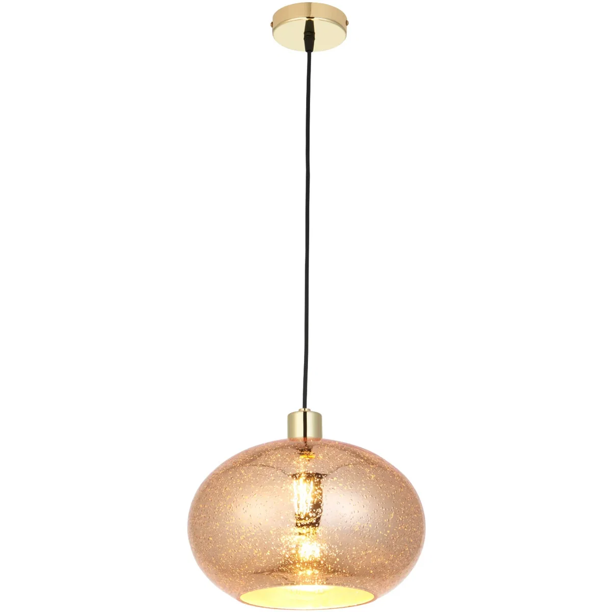 Candra Gold Bubbled Mercury Glass Pendant Light - Gold – image 5