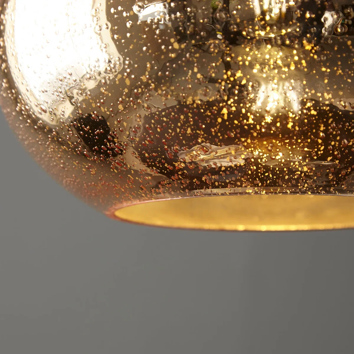 Candra Gold Bubbled Mercury Glass Pendant Light - Gold – image 9