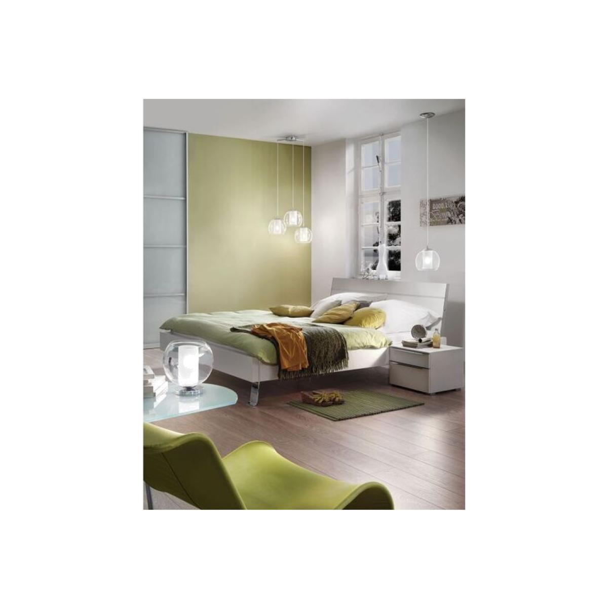 Bolsano Clear Glass Rounded Single Pendant - White