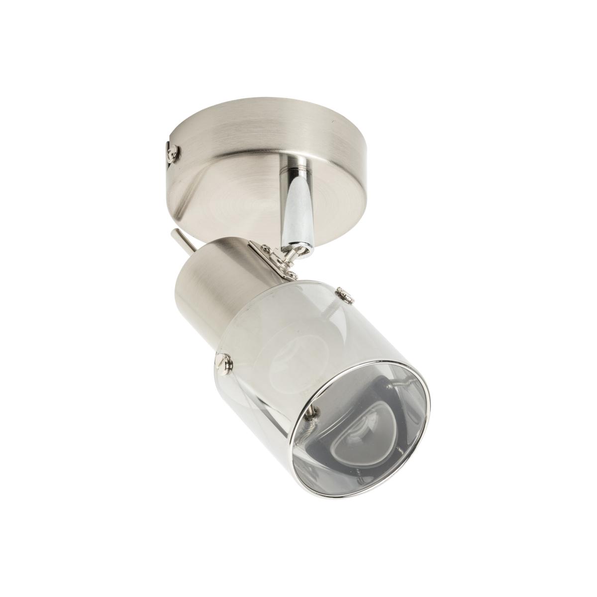 CGC JACOB Brushed Chrome Single Spotlight with Smoked Glass - chrome – image 1