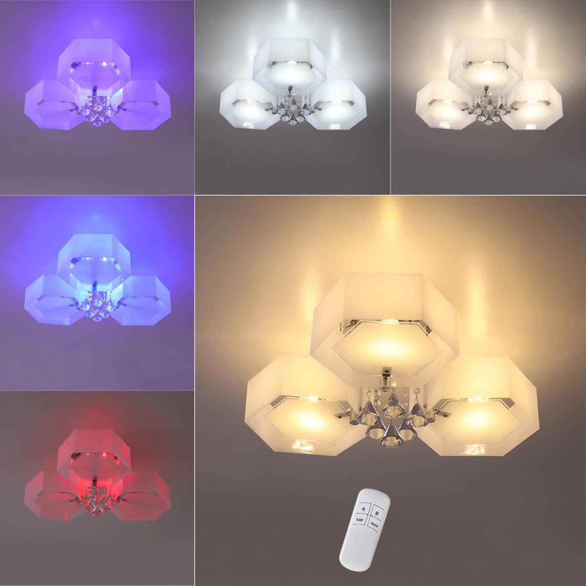 Hexagonal LED Semi Flush Ceiling Light - White / 90cm / 40cm – image 10
