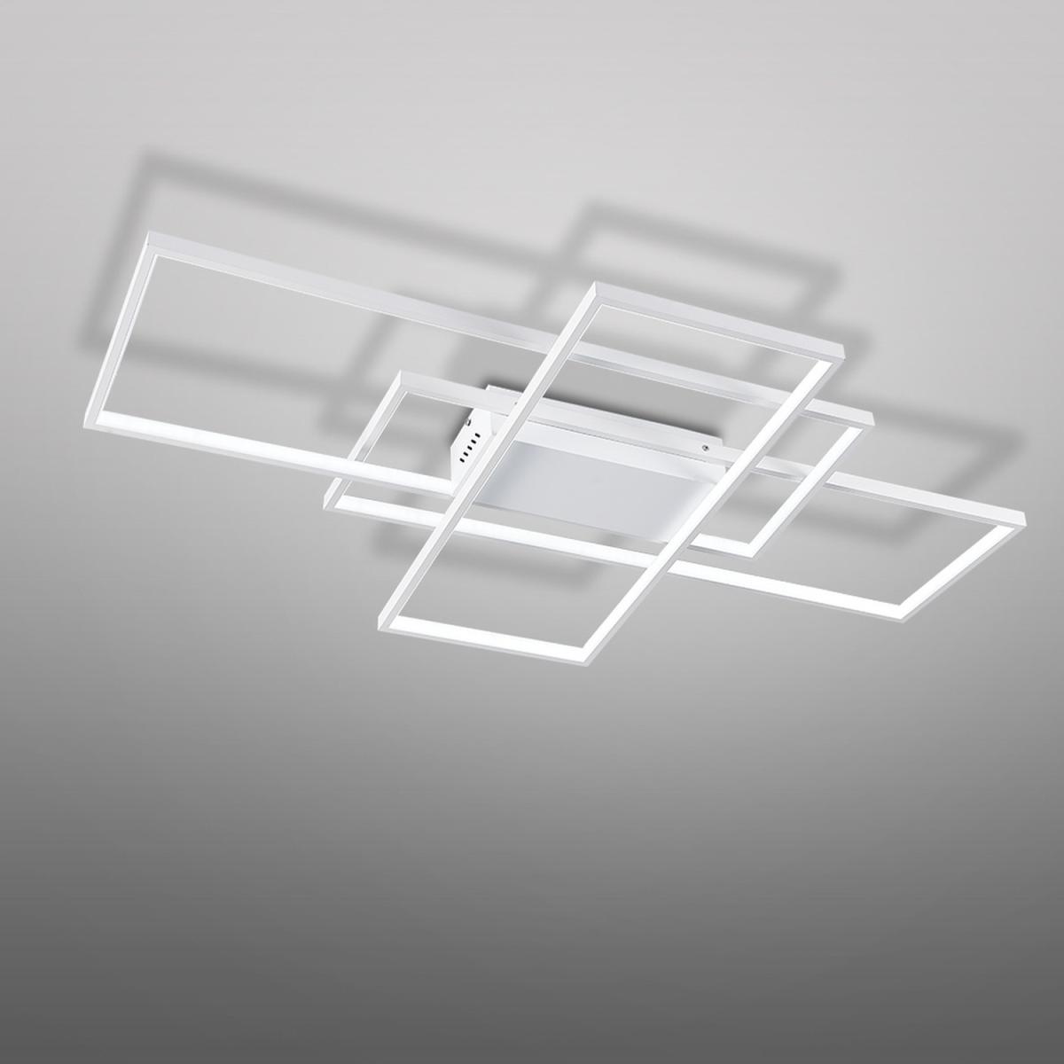 Rectangular LED Semi Flush Ceiling Light - Black / Cool White – image 14