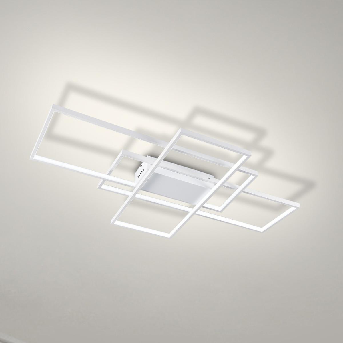 Rectangular LED Semi Flush Ceiling Light - Black / Cool White – image 15