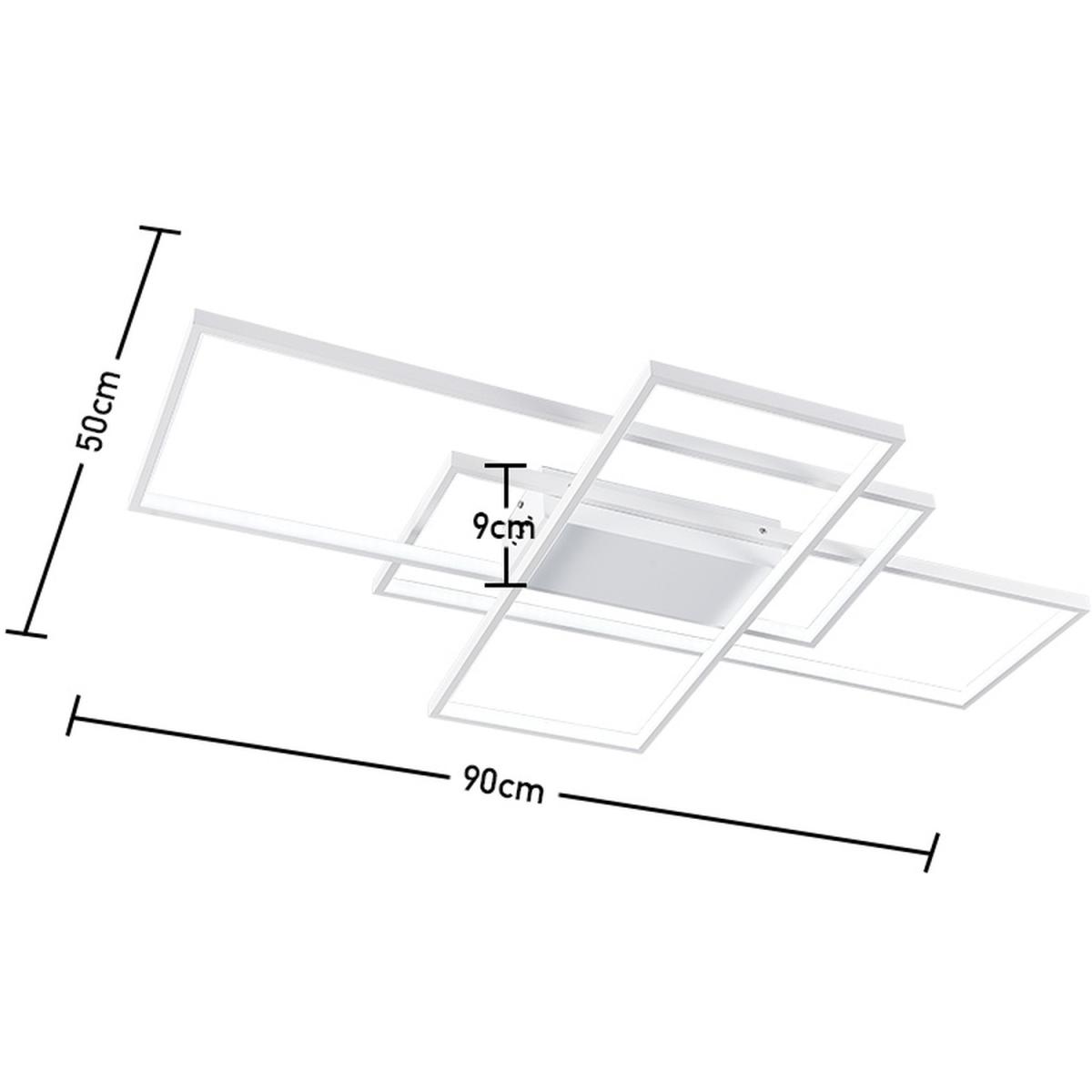 Rectangular LED Semi Flush Ceiling Light - Black / Cool White – image 17
