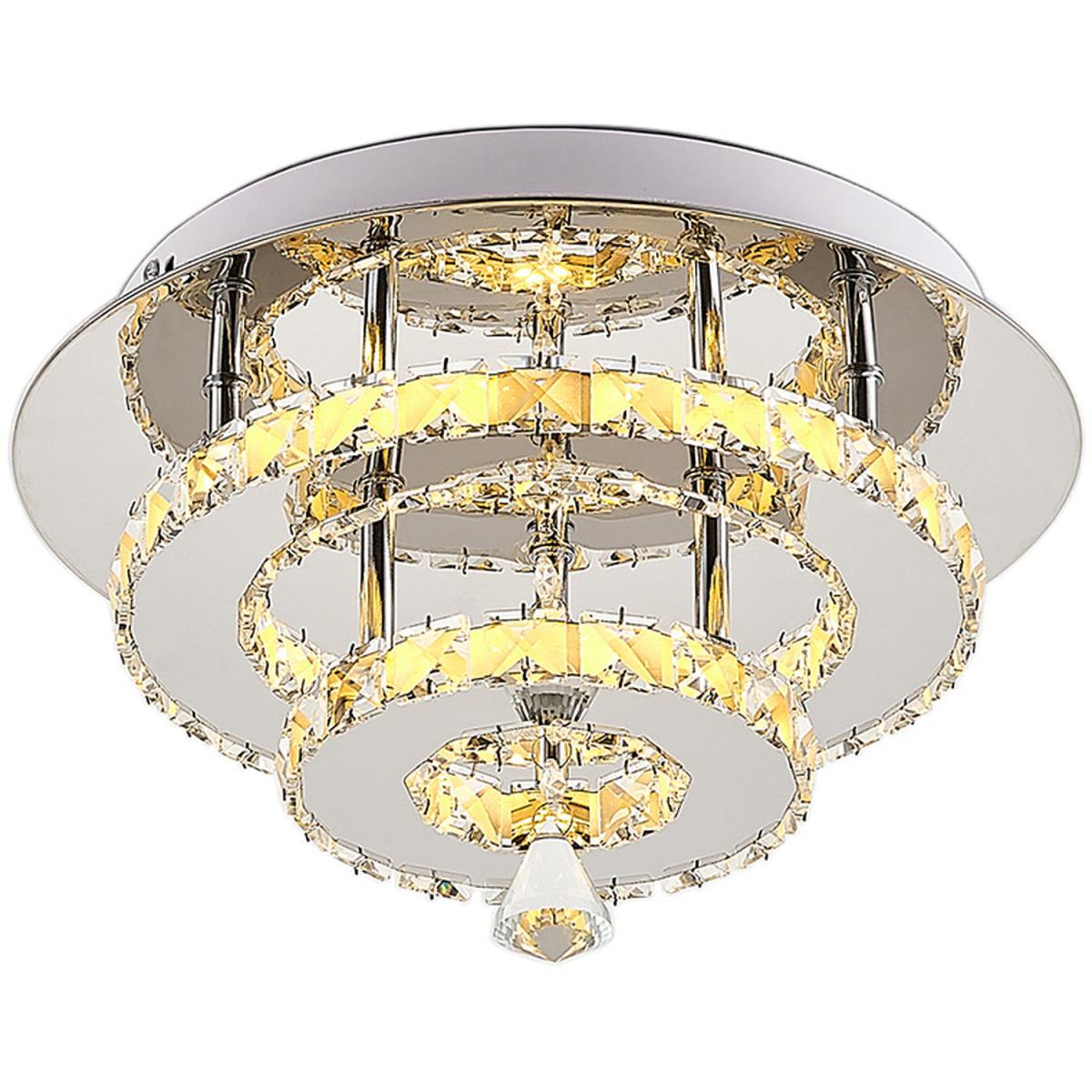 Tiered LED Crystal Ceiling Light - Cool White – image 5