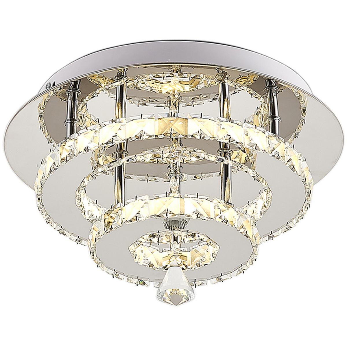 Tiered LED Crystal Ceiling Light - Cool White – image 6