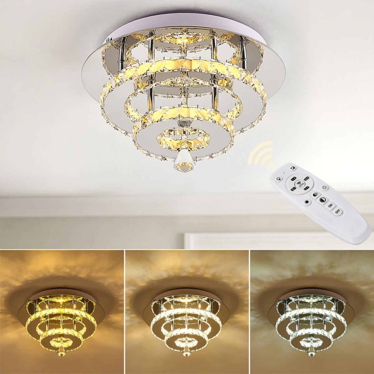 Tiered LED Crystal Ceiling Light - Cool White – image 7