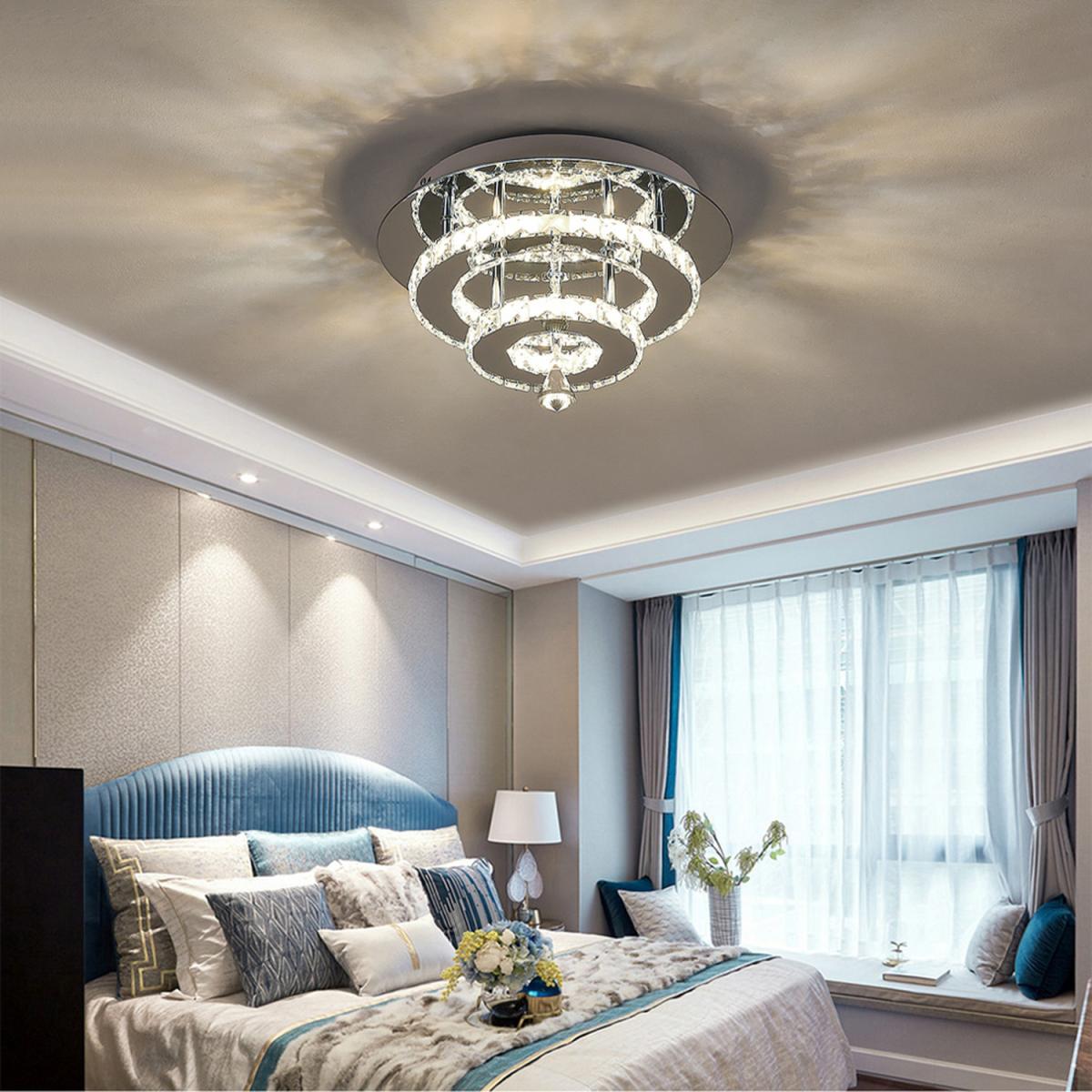 Tiered LED Crystal Ceiling Light - Cool White – image 9
