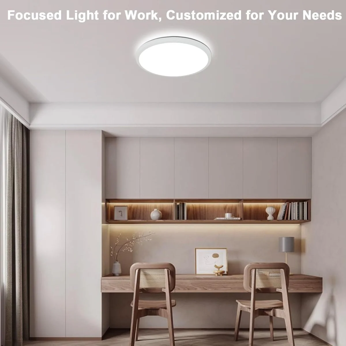 GOECO Round LED Ceiling Light RGB + 3 White Tones IP44 for Bathroom/Kitchen - White – image 6